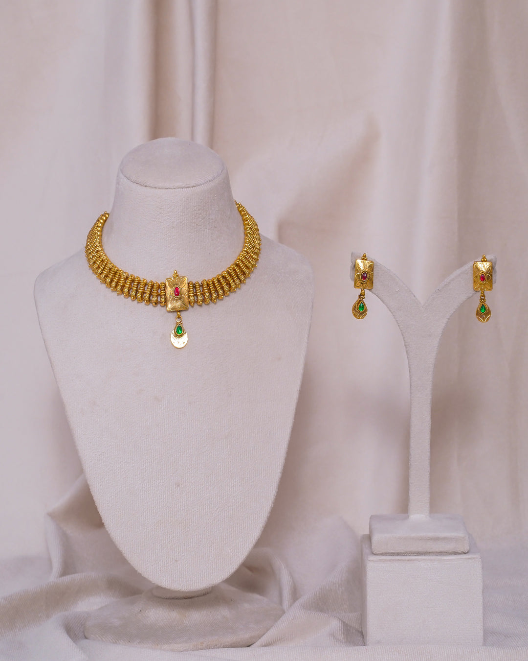 Antique Nakshi Square Necklace (AN-NK-06-M)