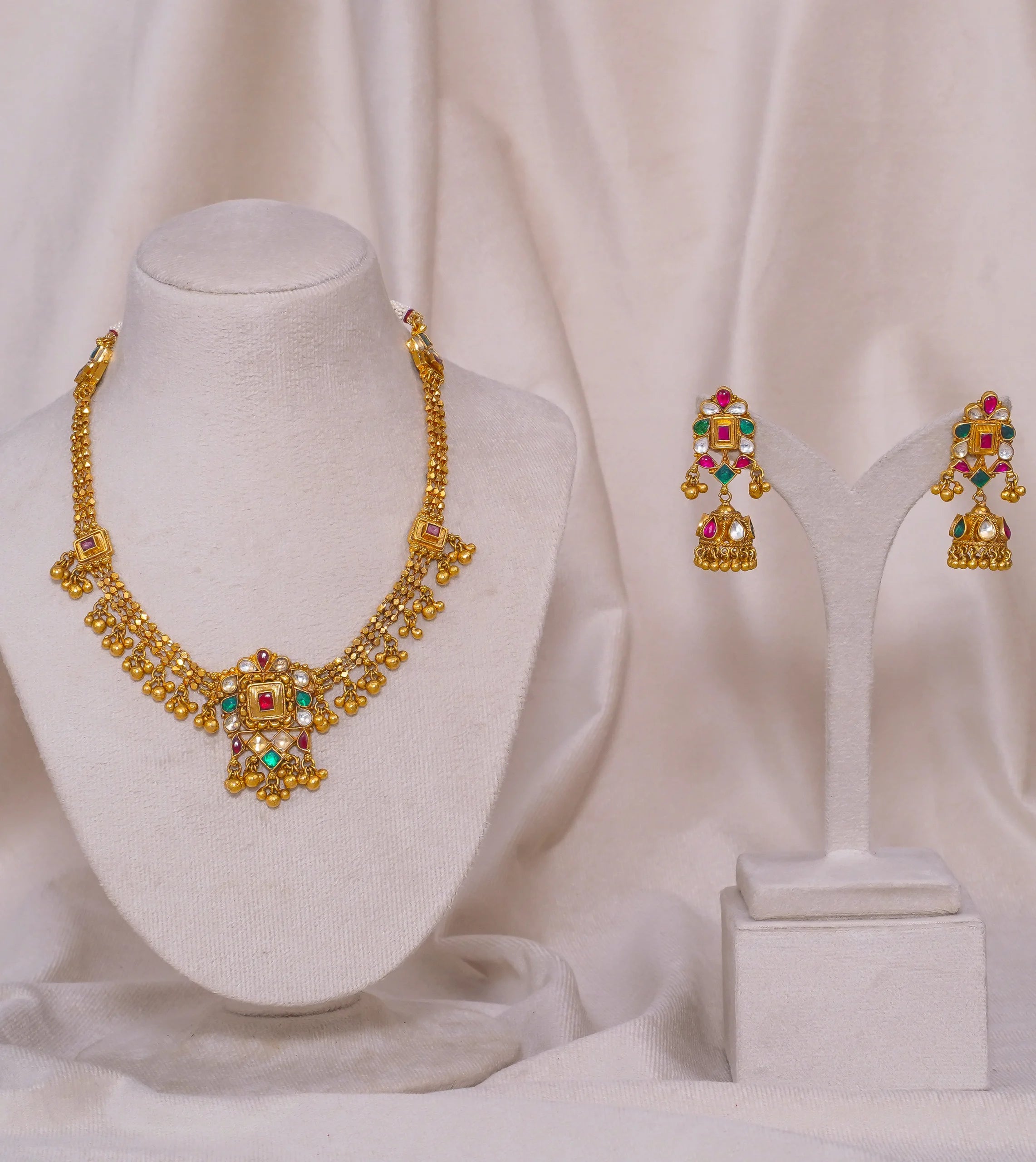 Antique Heerakanthi Squre Necklace (AN-NK-16-M)