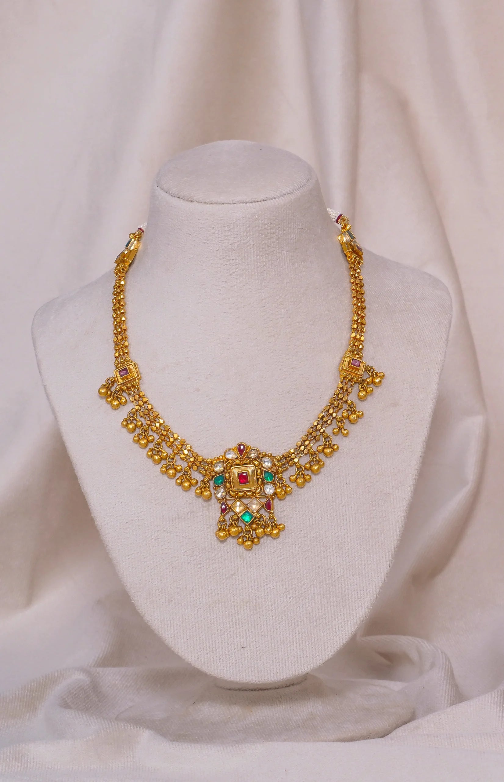 Antique Heerakanthi Squre Necklace (AN-NK-16-M)