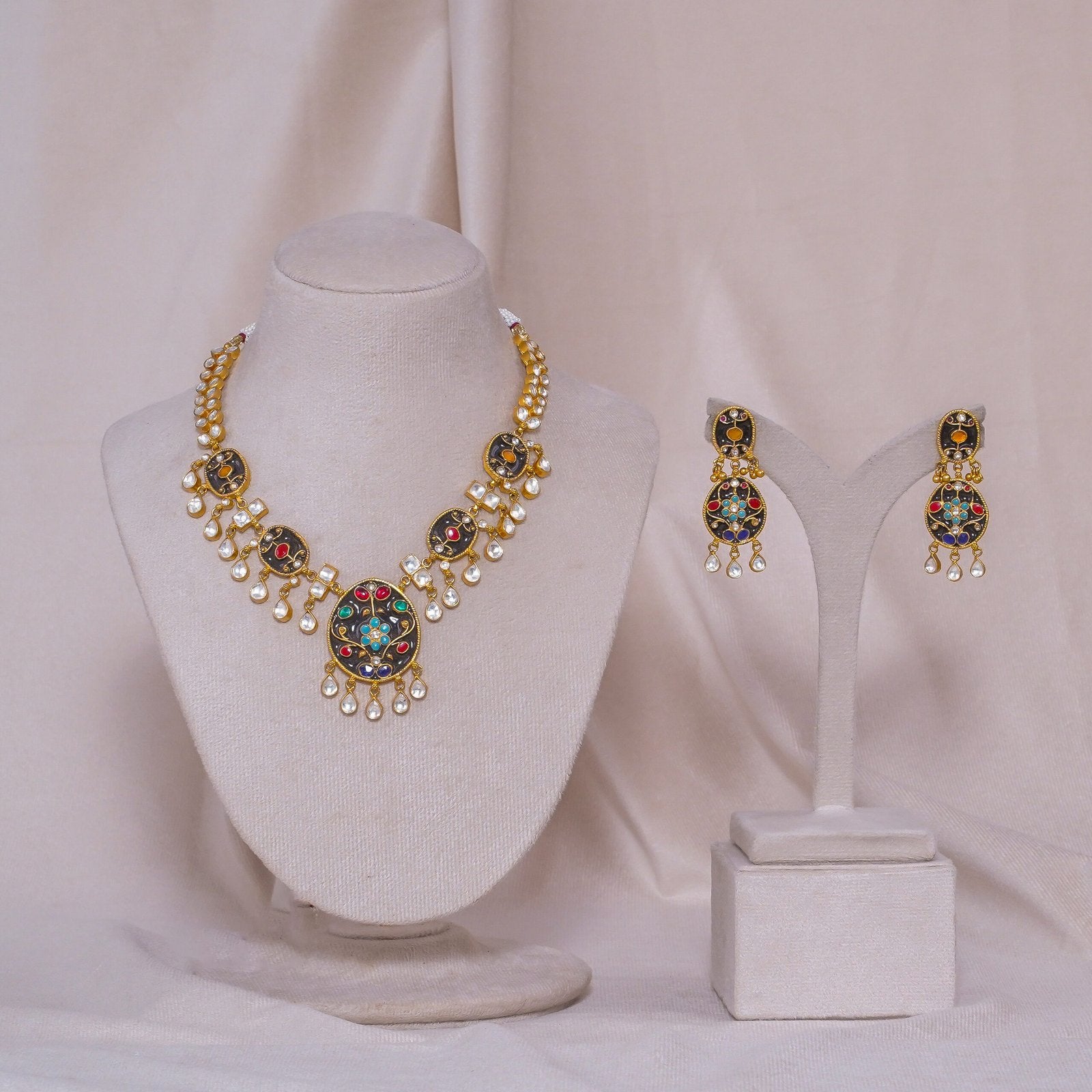 Antique Minakari Necklace (AN-NK-35-BL)