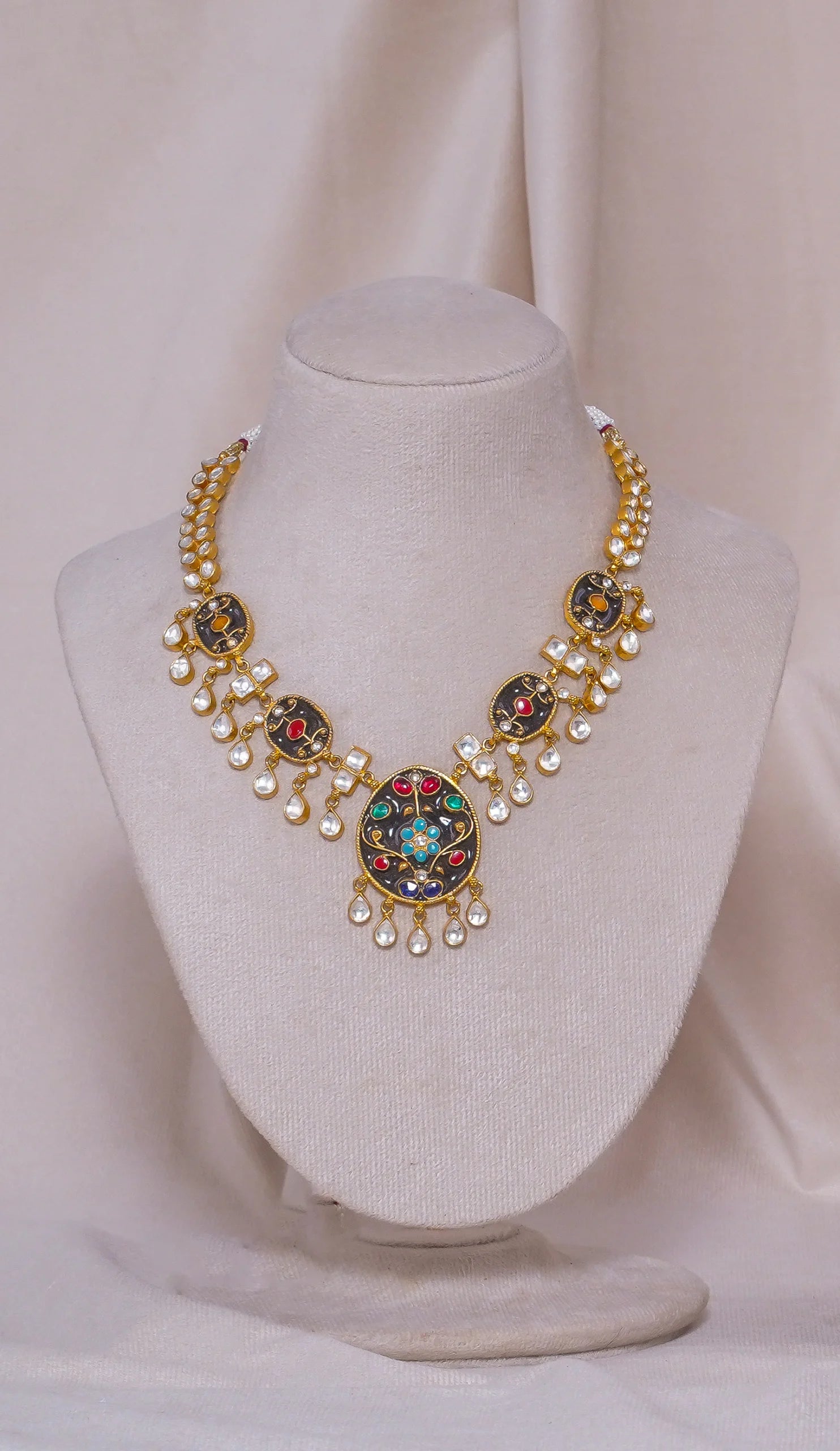 Antique Minakari Necklace (AN-NK-35-BL)