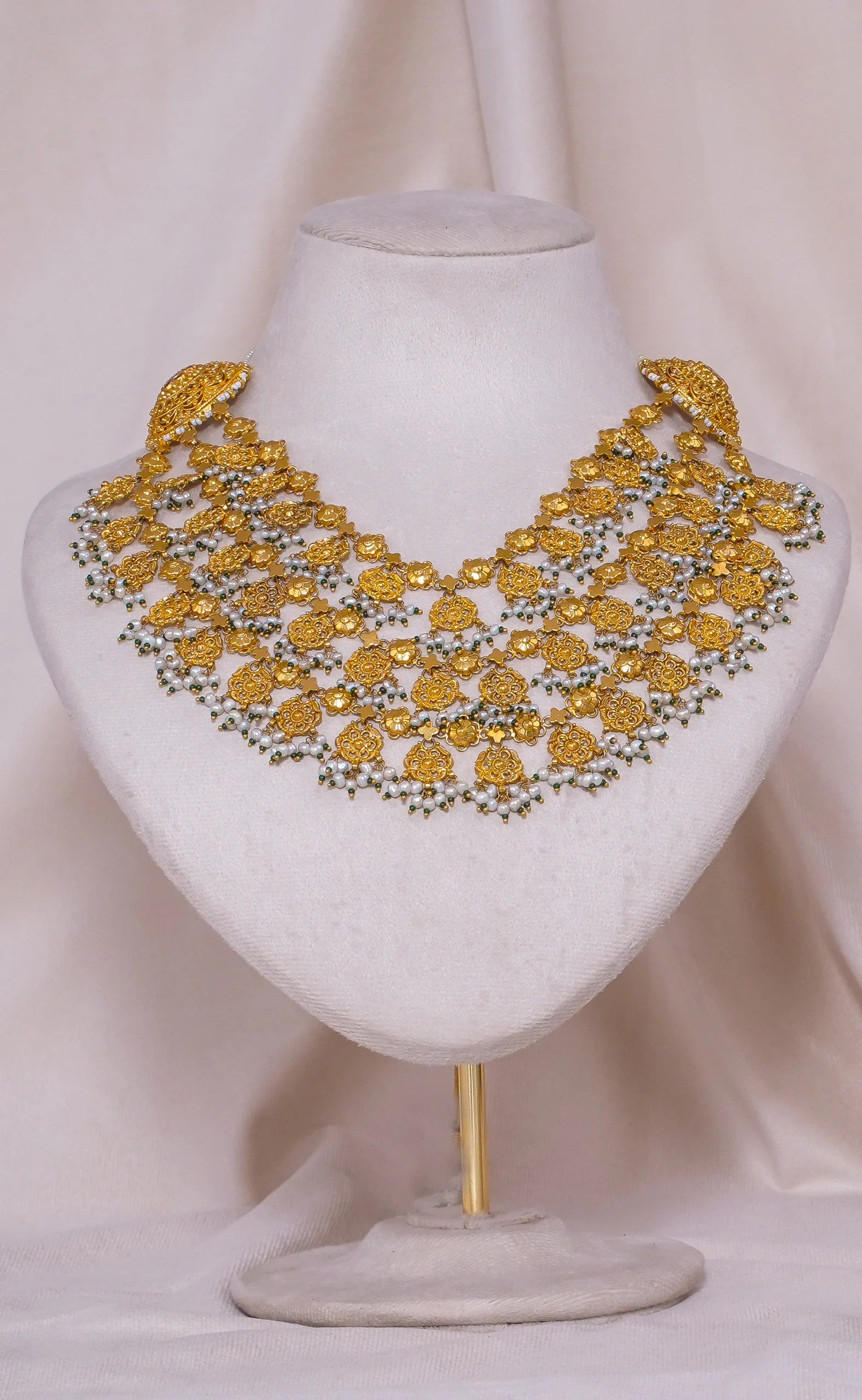 Antique Three Line Necklace (AN-NK-38-M)