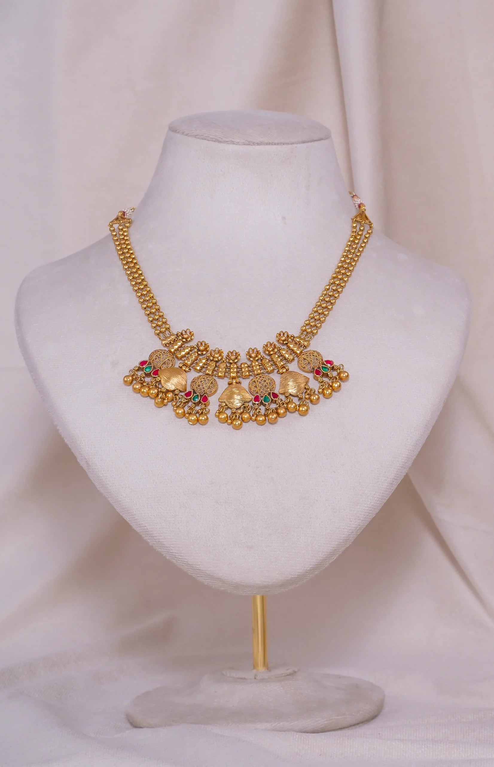 Antique Gulabful Necklace(AN-NK-47-M)