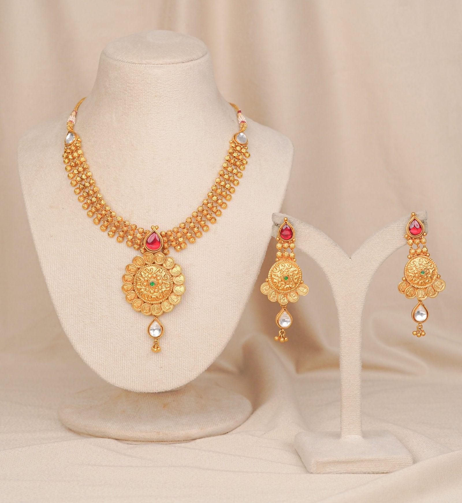 Antique Gini Round Necklace(AN-NK-56-M)