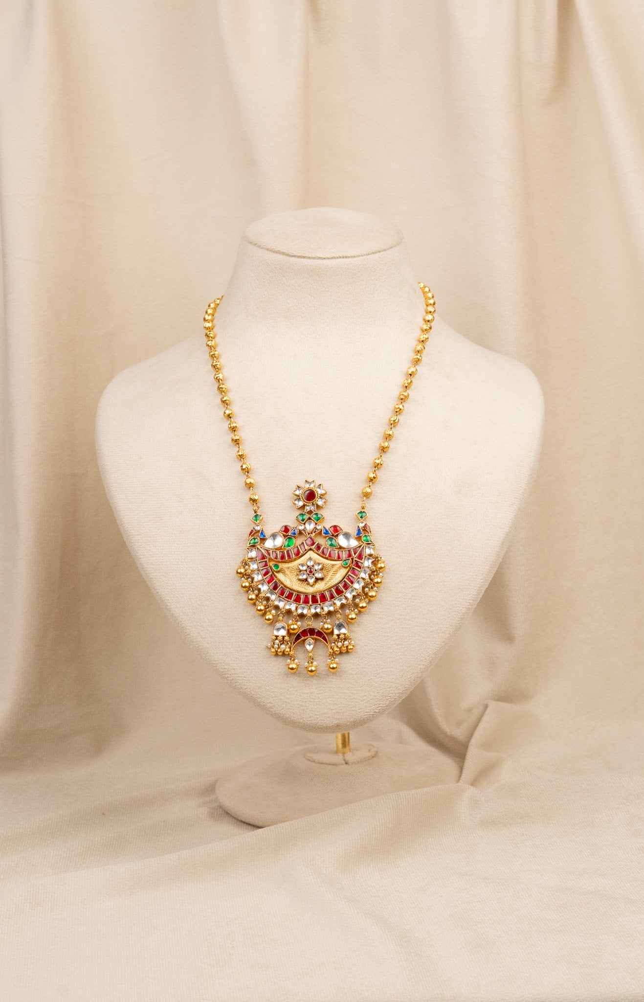 Antique Nakshi Moon Heavy Pendant (AN-PD-01-M)