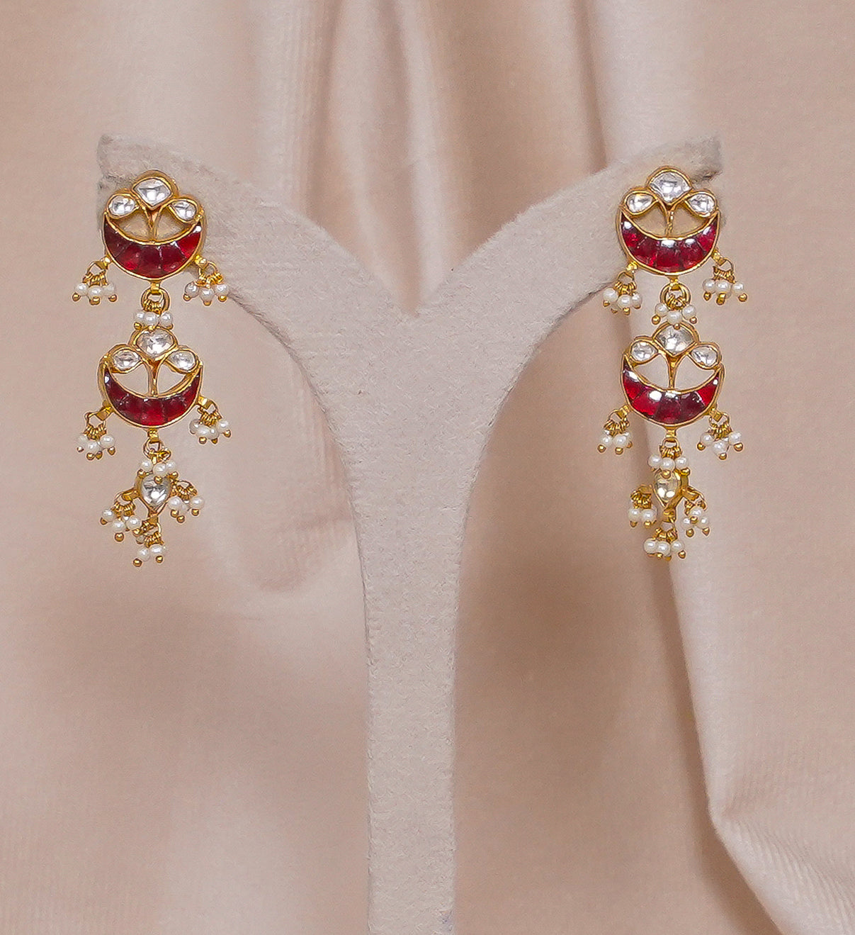 Jadtar Moon Moti Necklace (JA-NK-12-RE)