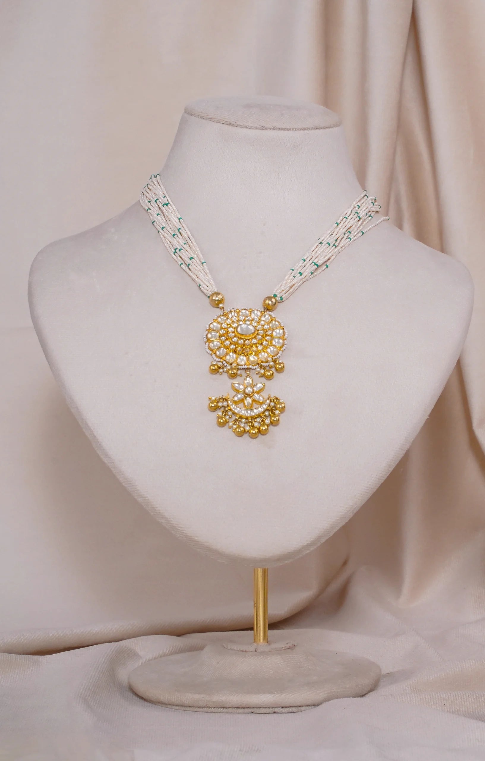 Jadtar Flower Necklace (JA-NK-14-M)