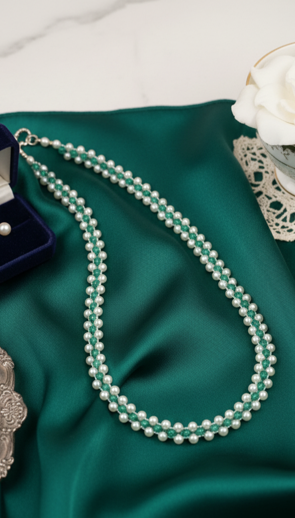 Ruby Pearl Dual Layer Mala (MO-MA-01)