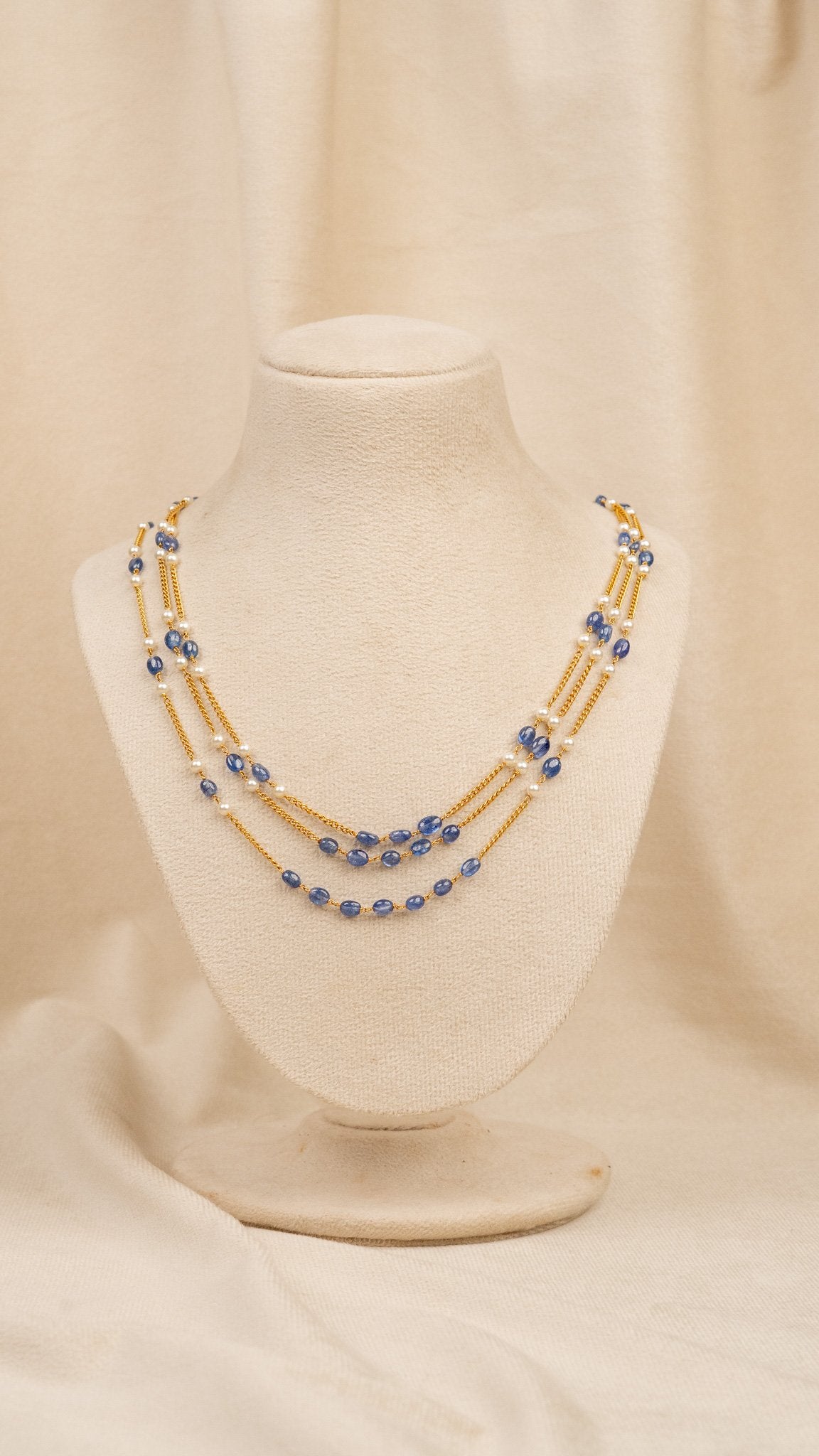 Triple Layer Gold Bead Mala (MO-MA-06)