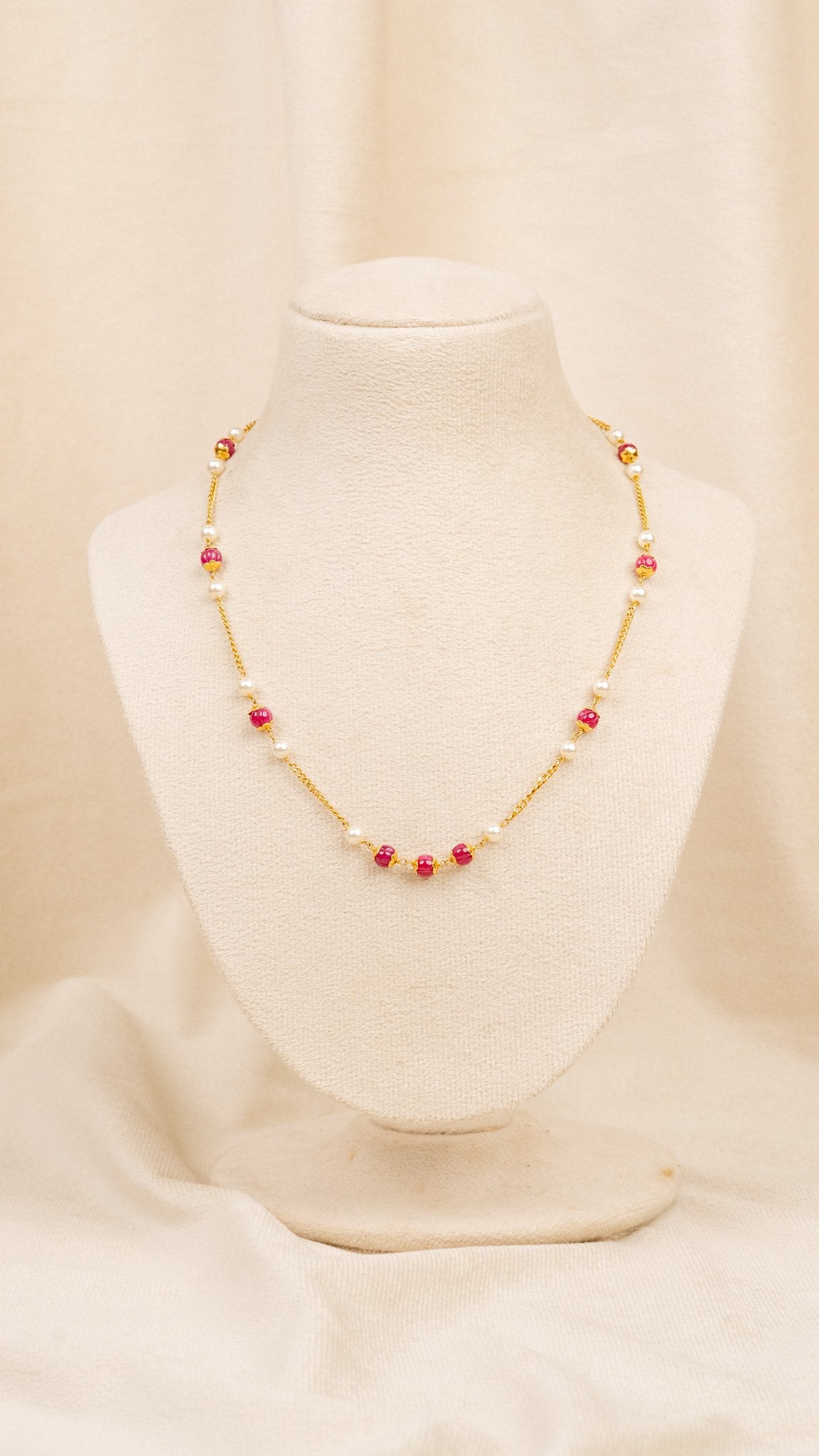 Multi-Color Bead Mala With Green Pendant (MO-MA-08)