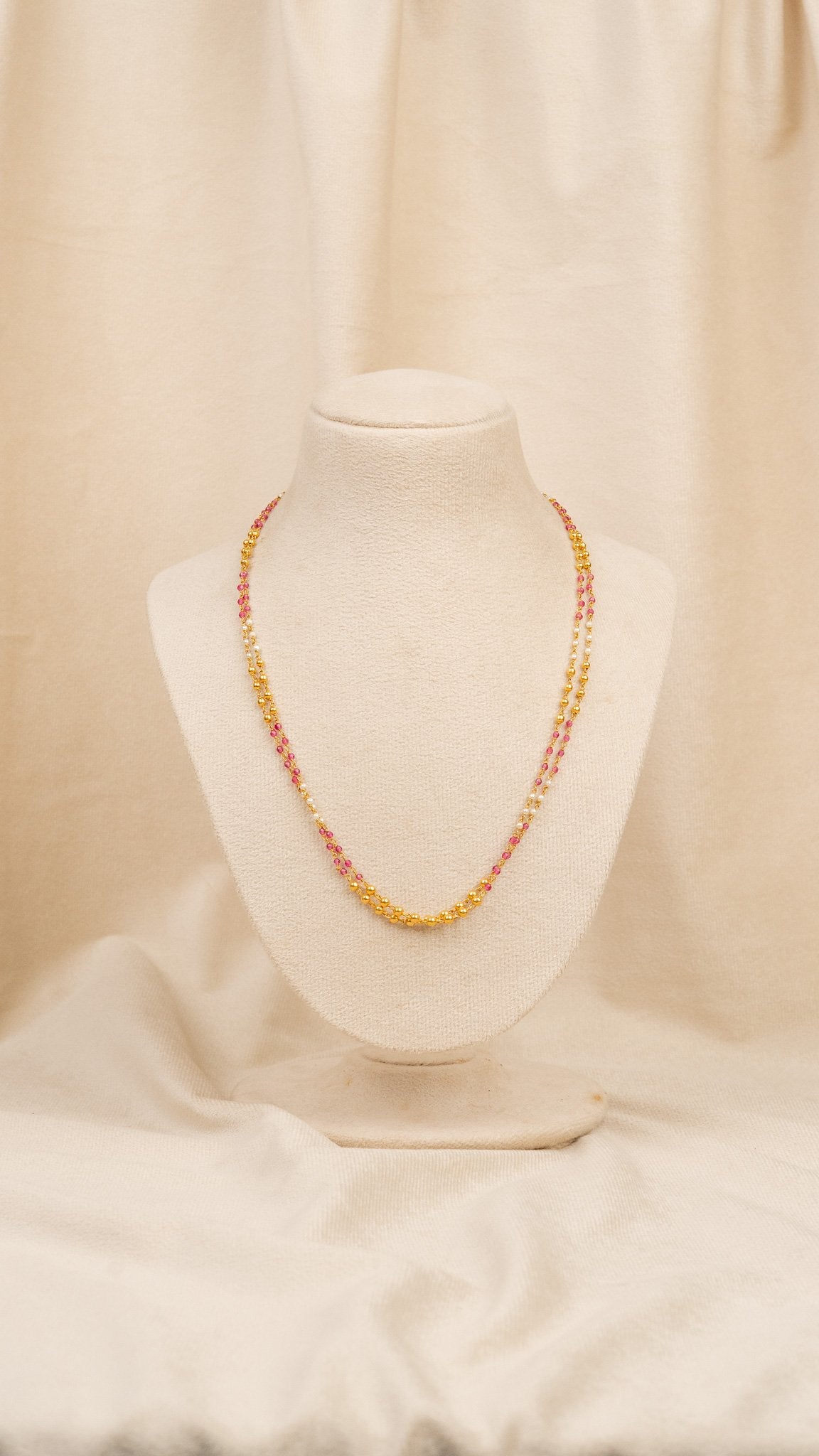 Pearl & Chain Dual Layer Mala (MO-MA-10)