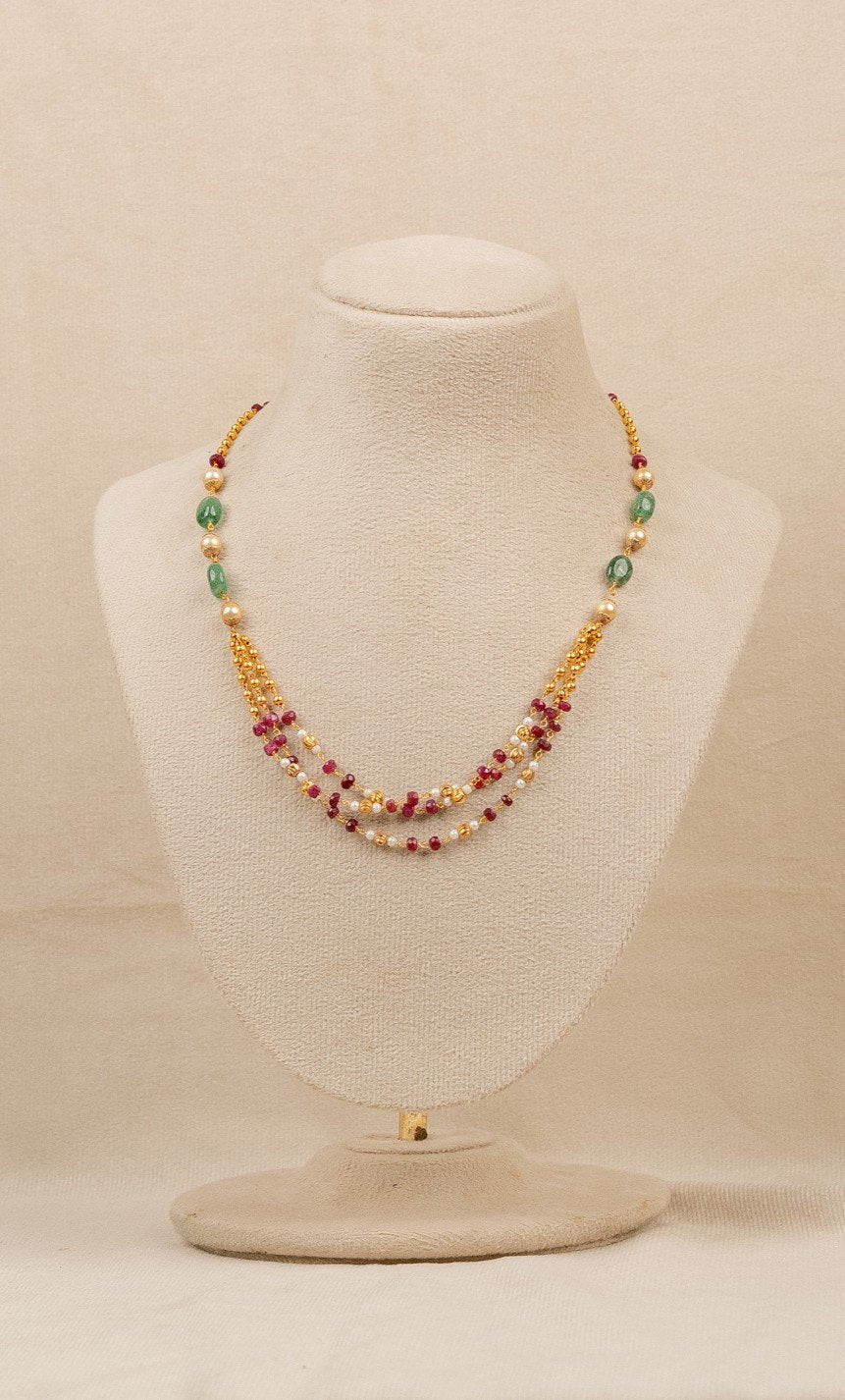 Ruby–Emerald Dual Layer Mala (MO-MA-18)