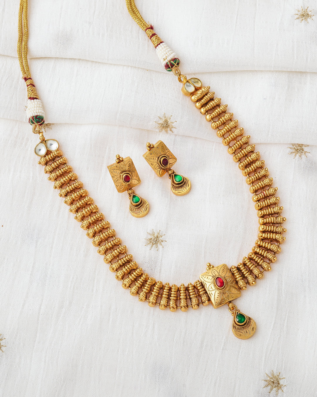 Antique Nakshi Square Necklace (AN-NK-06-M)