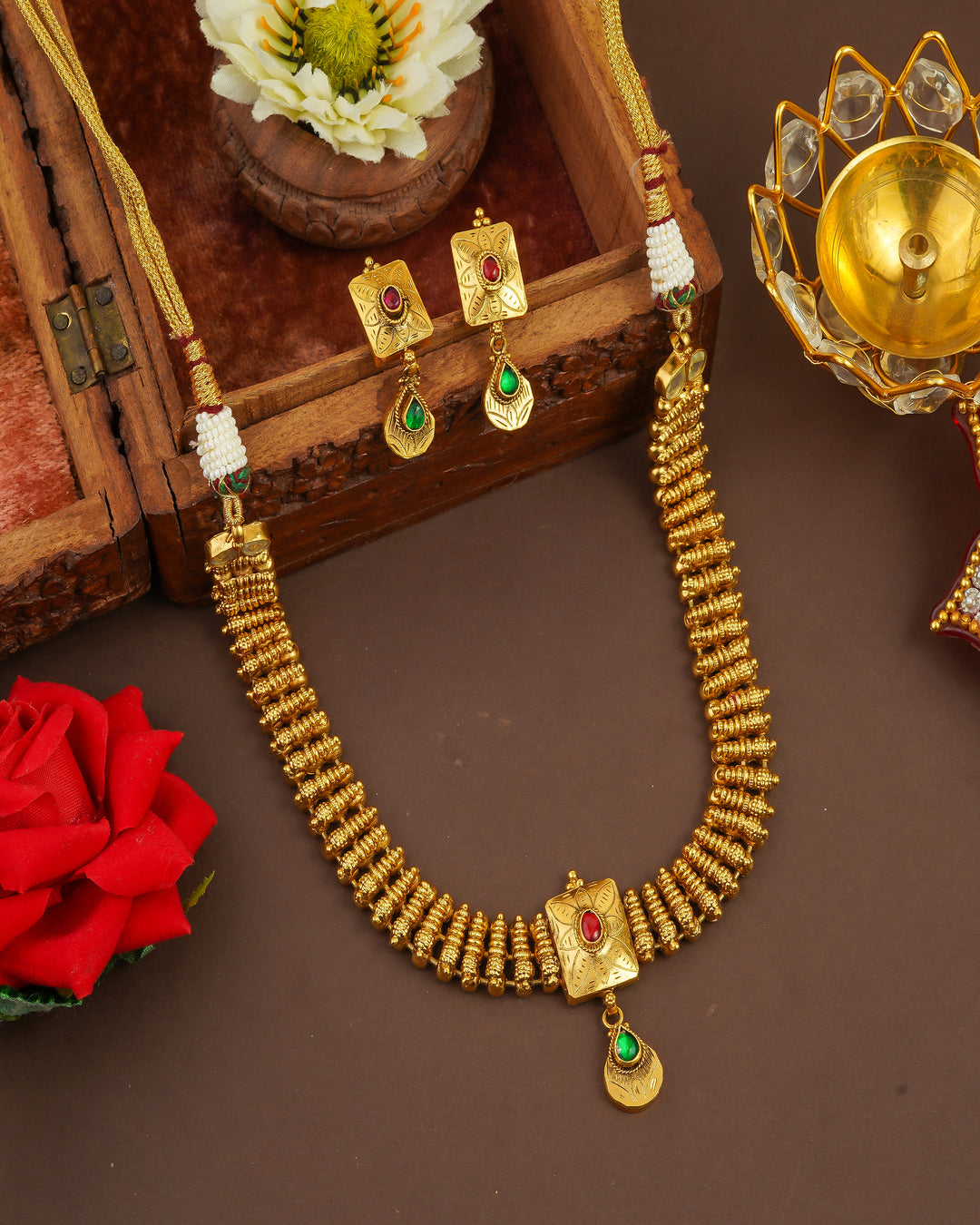 Antique Nakshi Square Necklace (AN-NK-06-M)