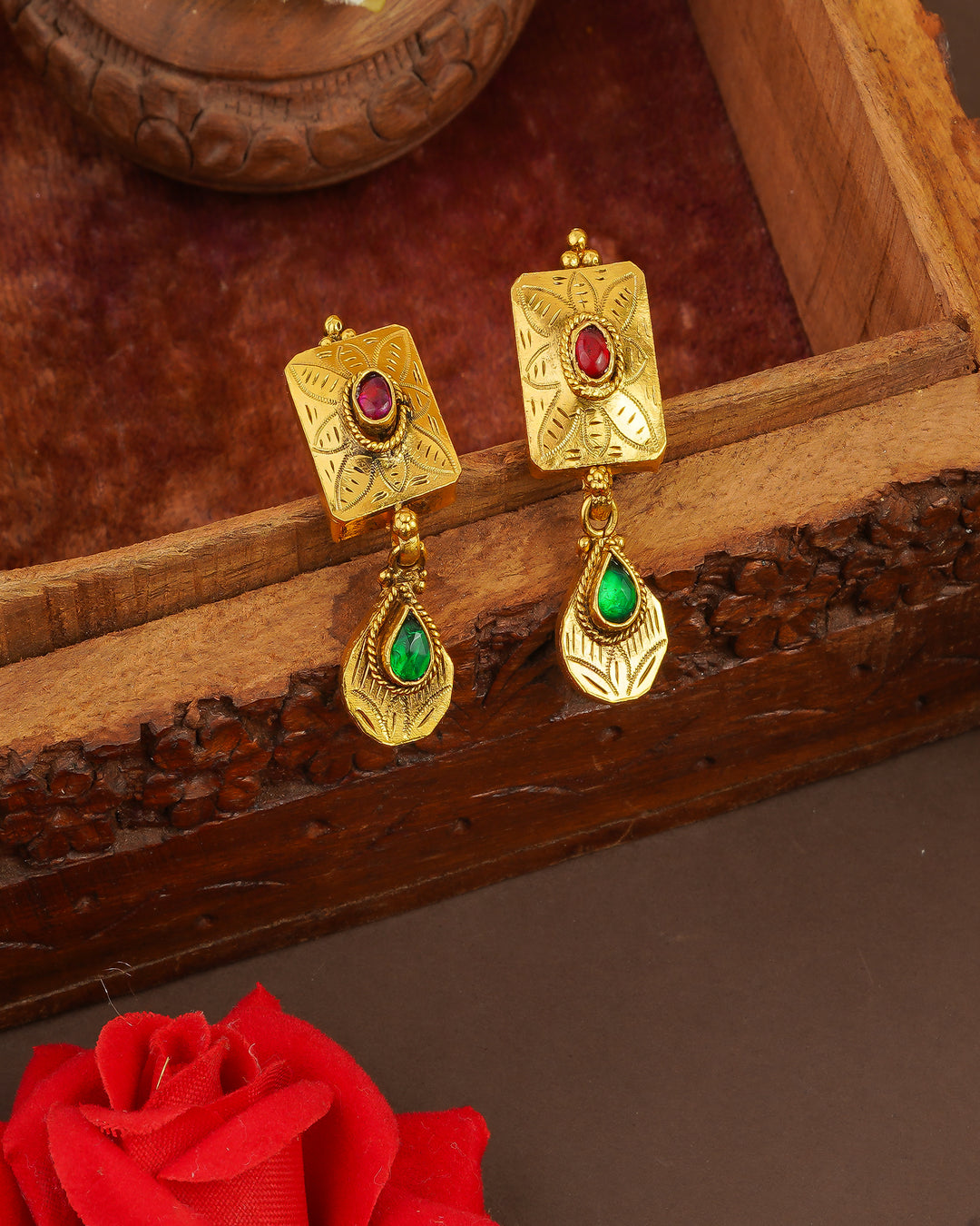 Antique Nakshi Square Necklace (AN-NK-06-M)