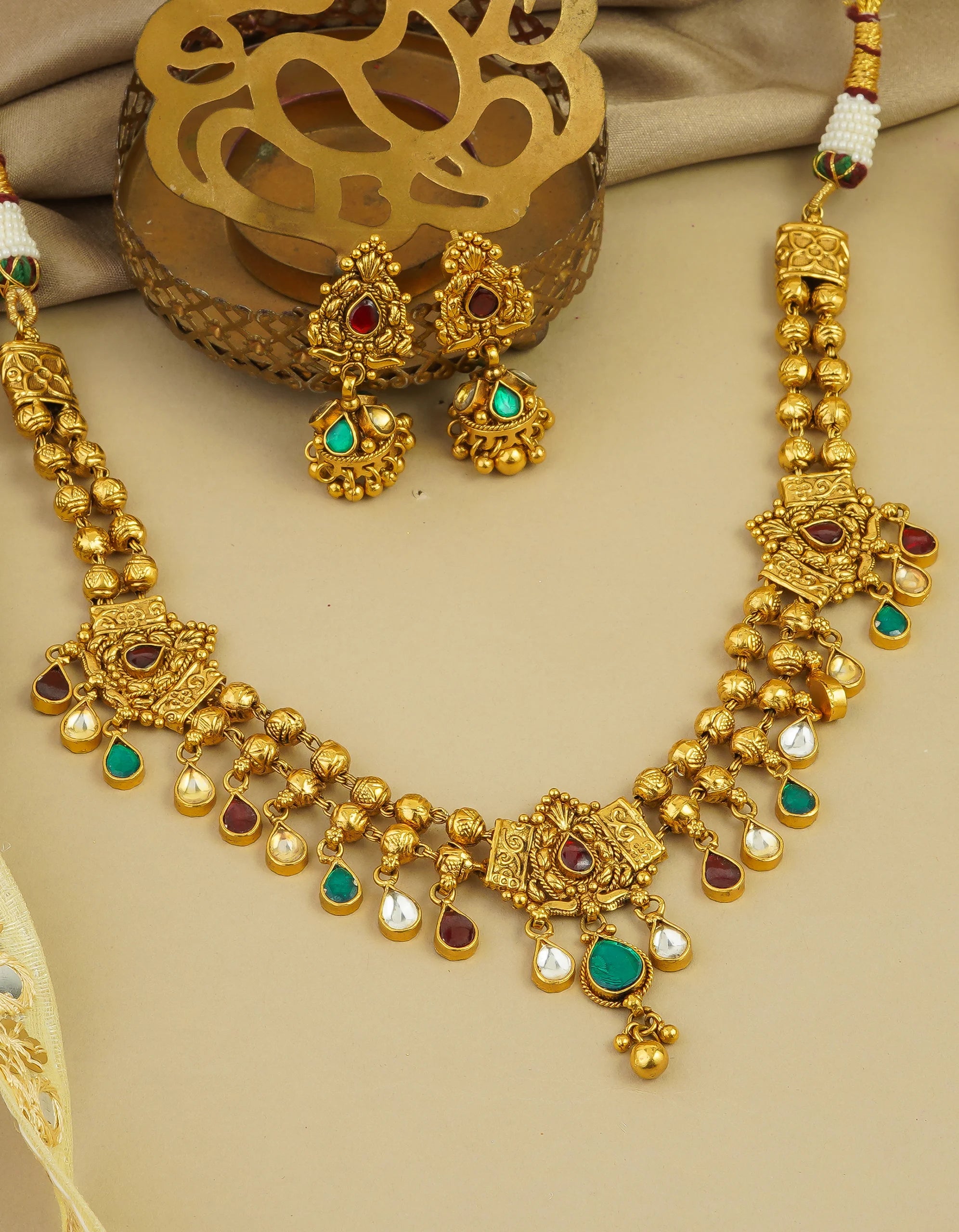 Antique  Mohanmala Necklace (AN-NK-08-M)
