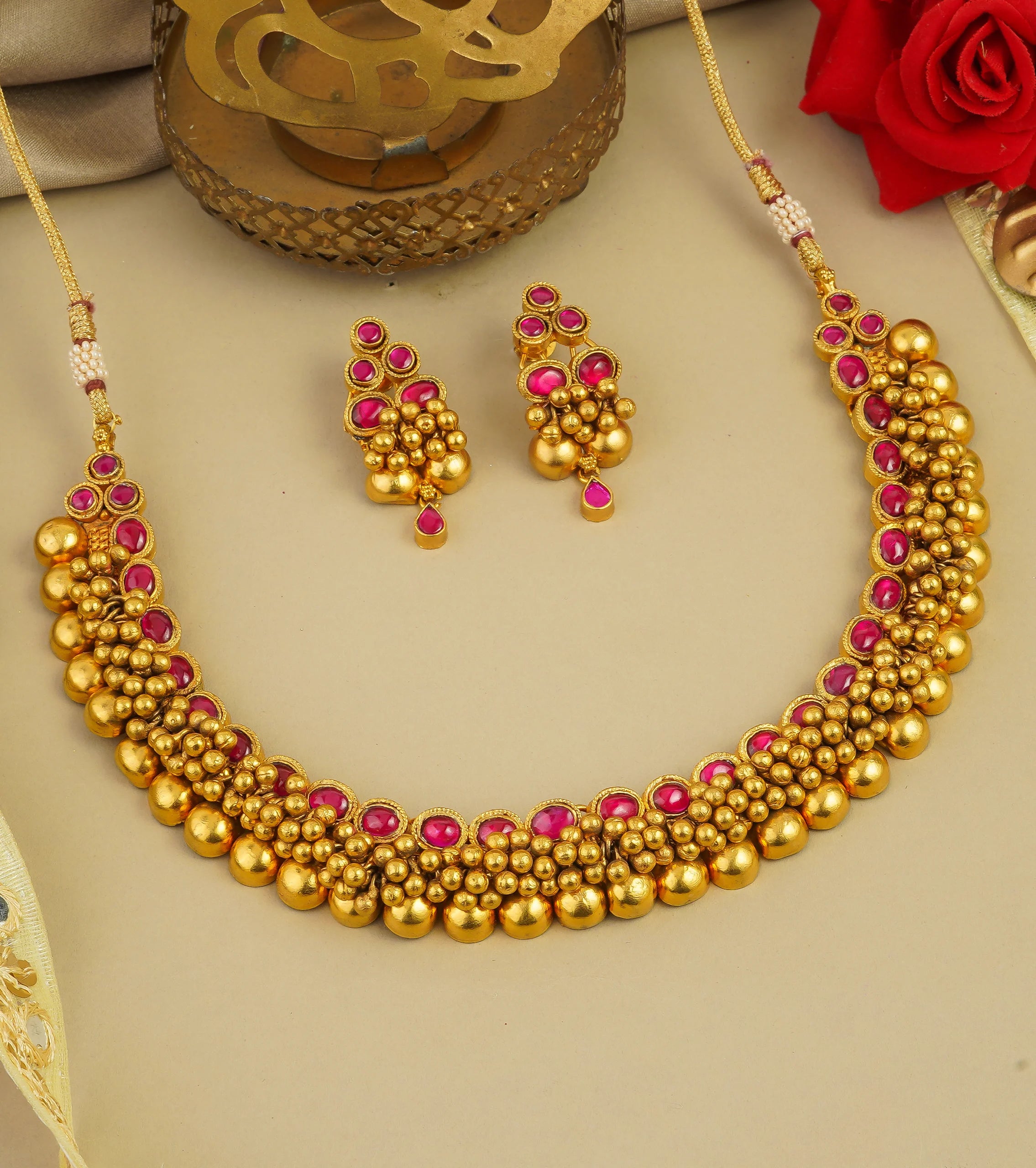 Antique Googri Necklace (AN-NK-21-R)