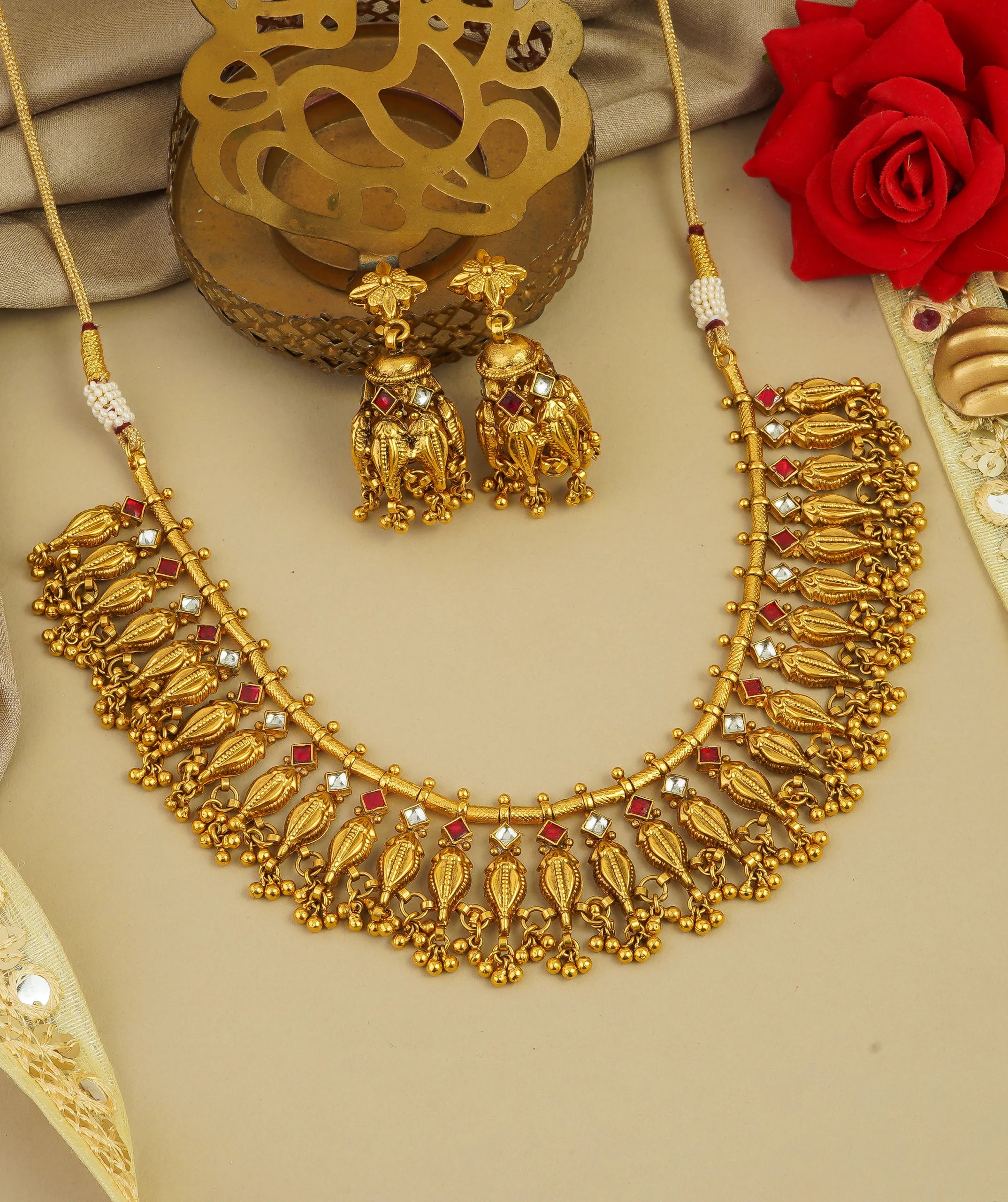 Antique Jowari Necklace (AN-NK-13-G)