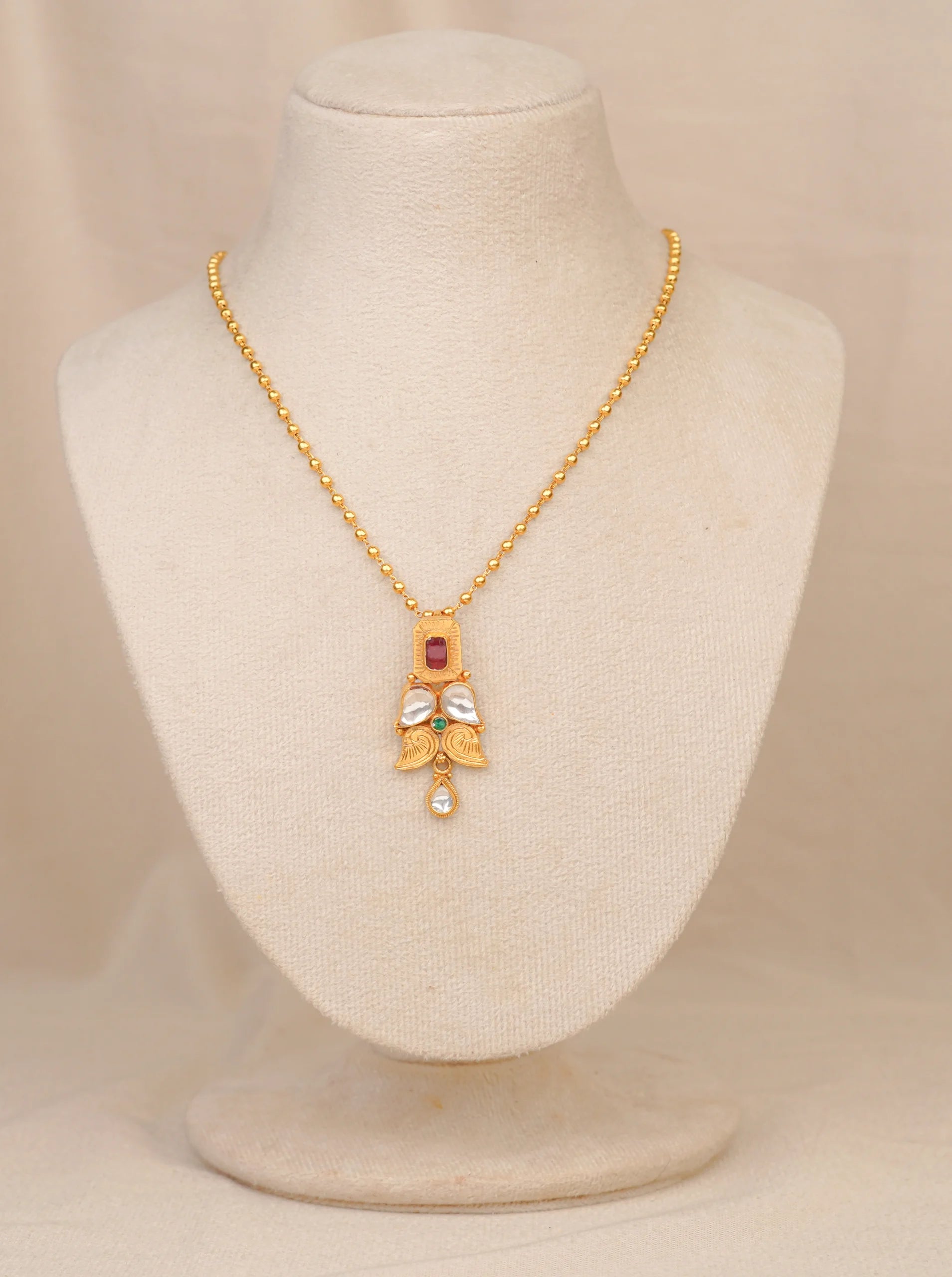 Antique Square Nakshi Pendant(AN-PD-25-M)