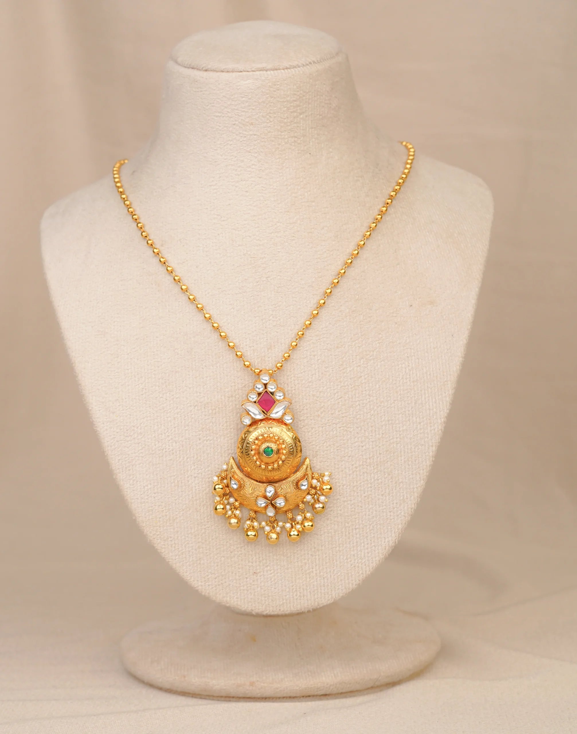 Antique Nakshi Gol Pendant(AN-PD-28)