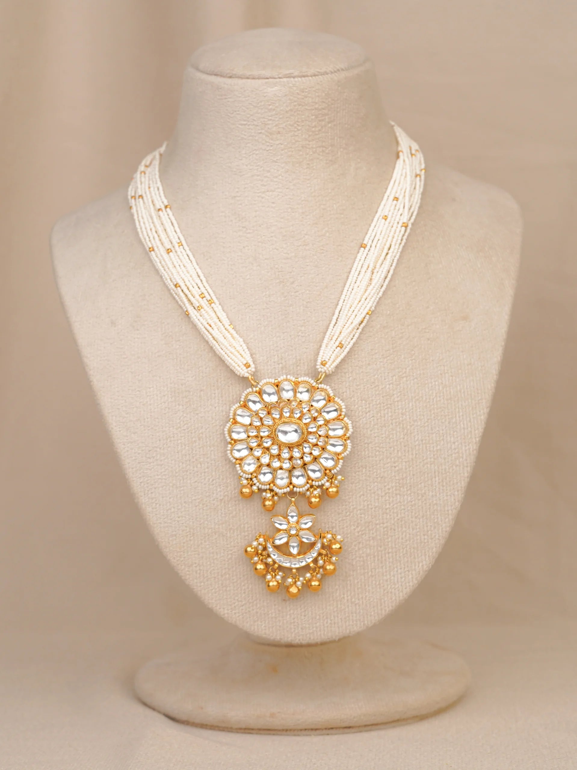 Moti Flower Necklace(MO-NK-12)