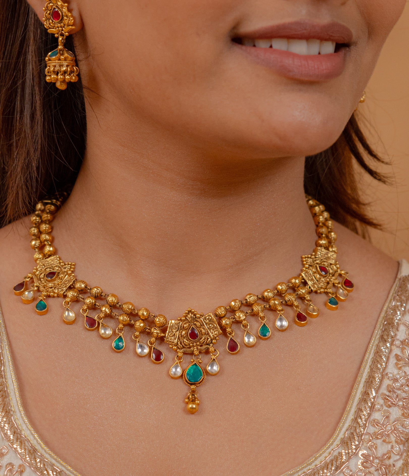 Antique  Mohanmala Necklace (AN-NK-08-M)