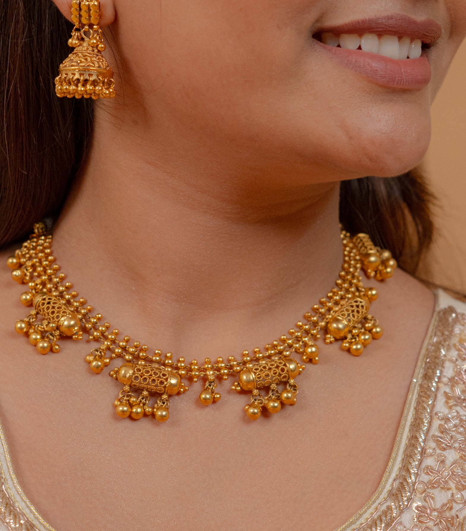 Antique Five Doodi Necklace (AN-NK-11-G)
