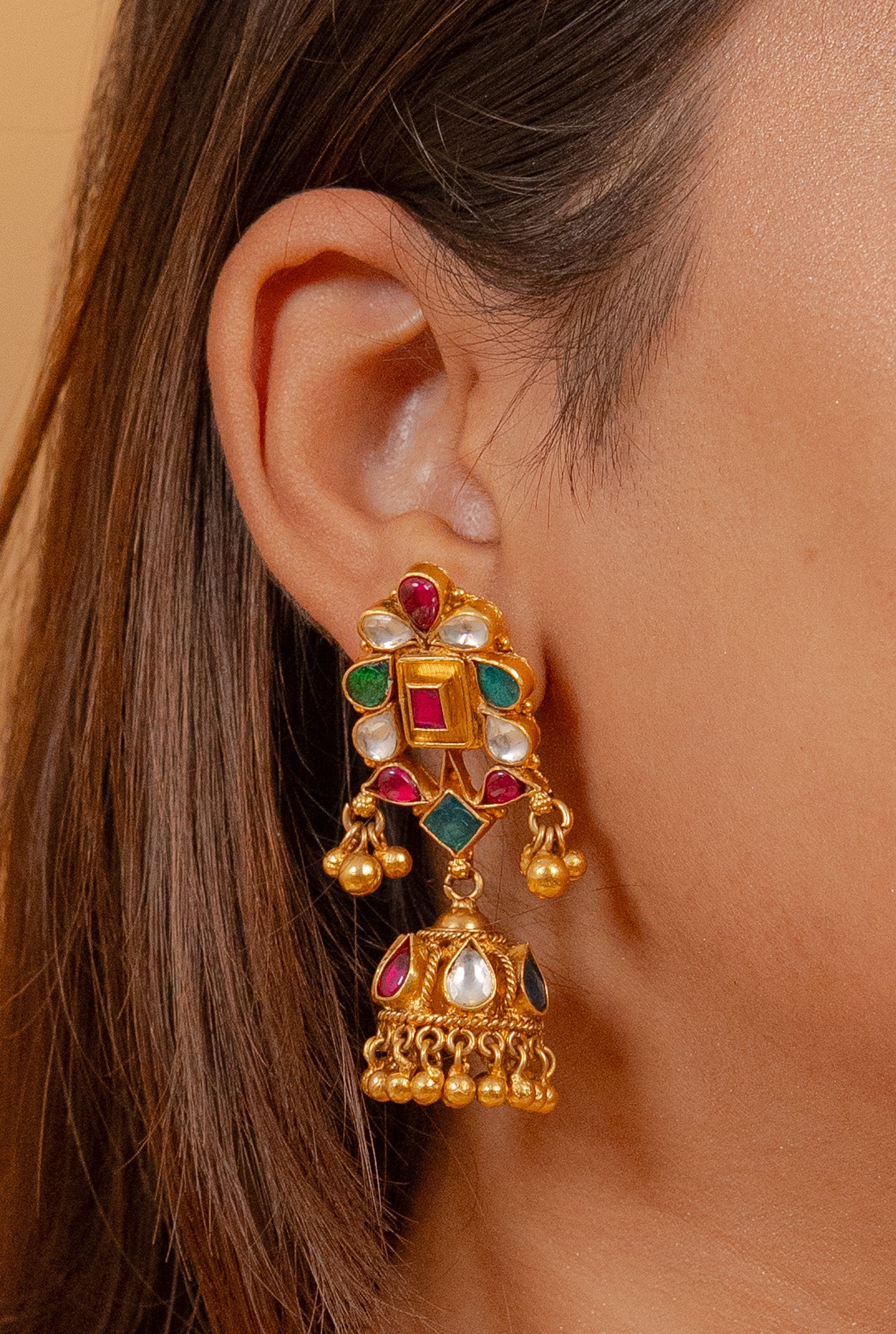 Antique Heerakanthi Squre Necklace (AN-NK-16-M)