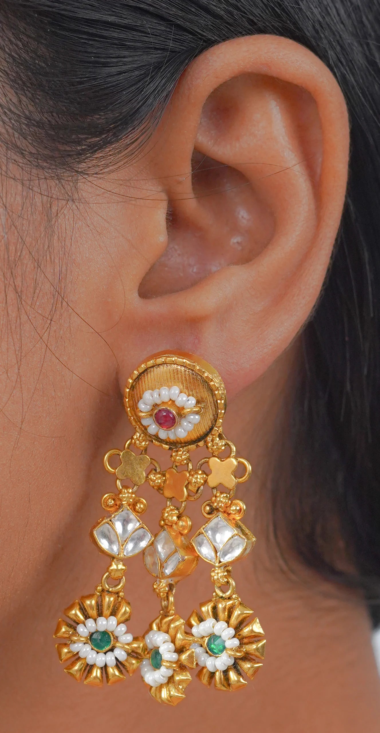 Antique Flower Pandi Necklace(AN-NK-49-M)