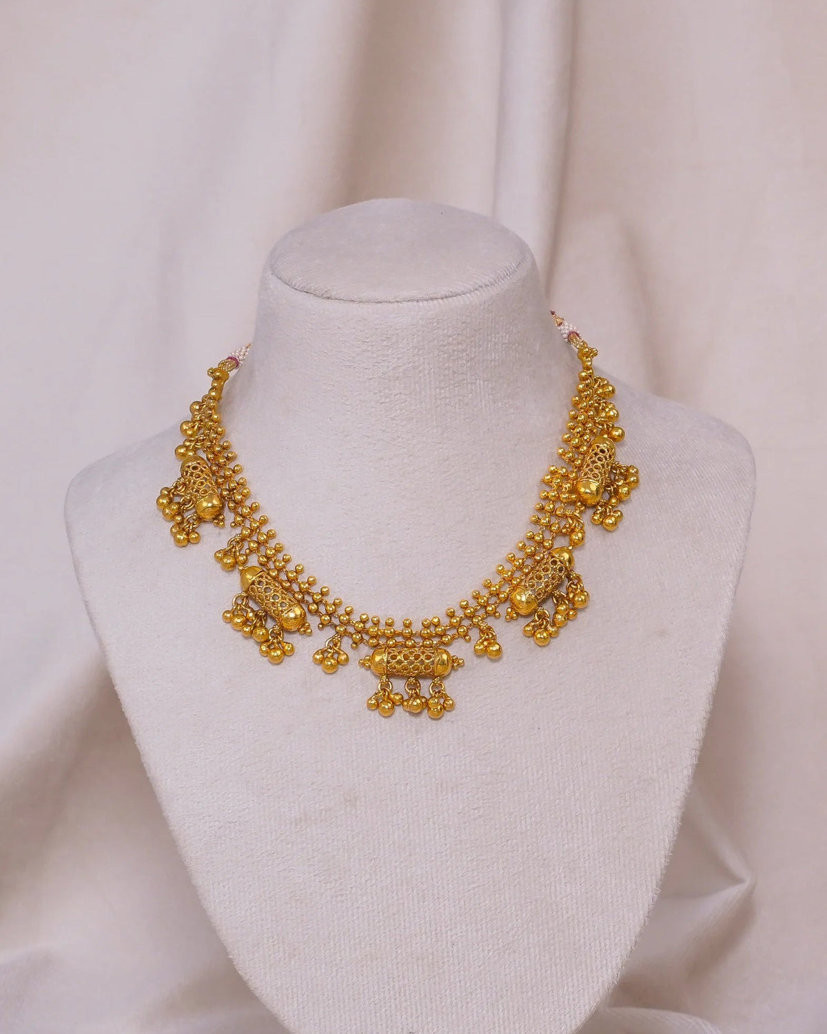 Antique Five Doodi Necklace – antique kundan necklace in 1 gram gold forming by Dev Jewellers, view 2