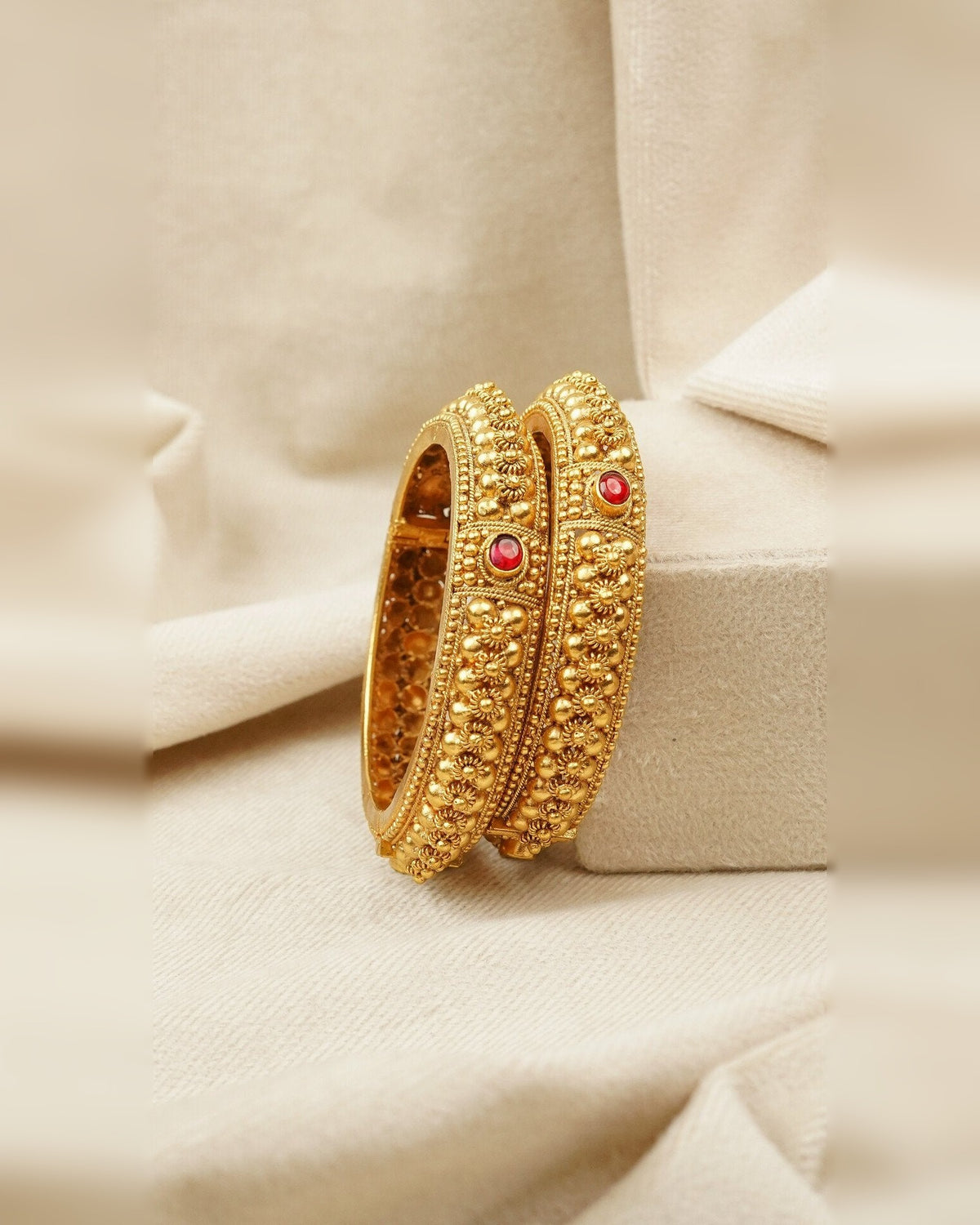 Antique Mogra Bangles – antique bangles in 1 gram gold forming by Dev Jewellers, view 1