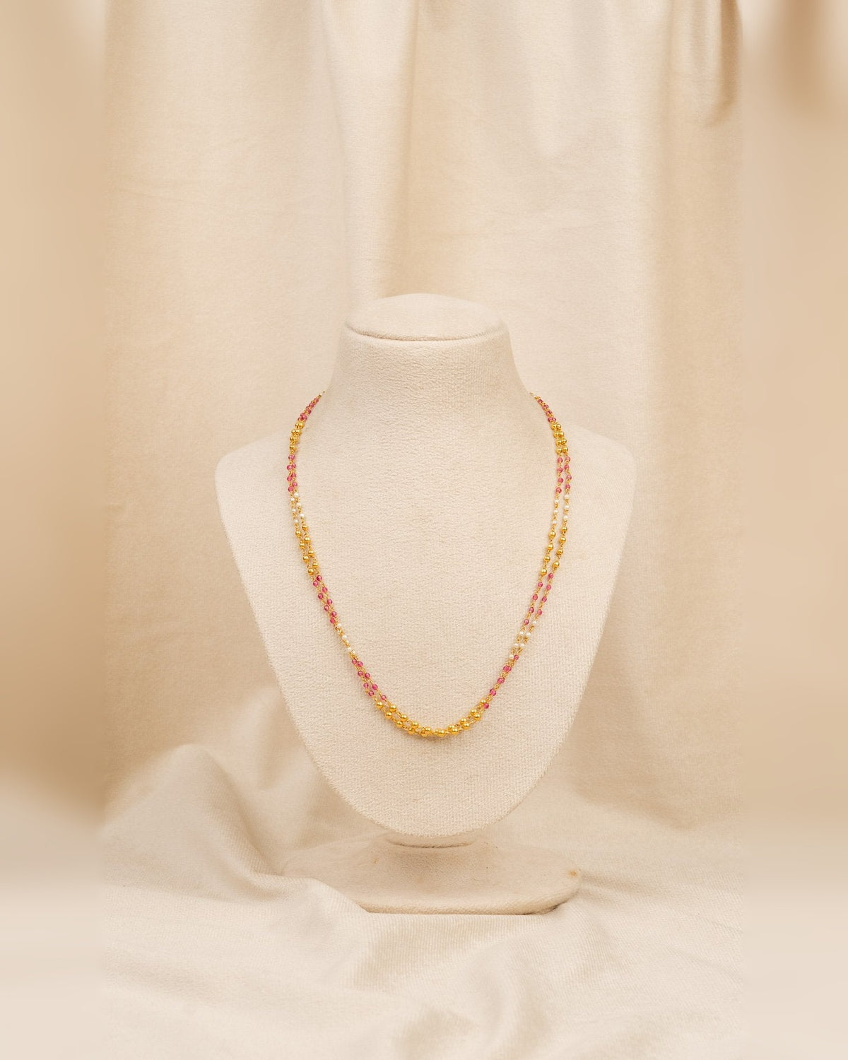 Classic Gold Bead Mala – moti mala in 1 gram gold forming by Dev Jewellers