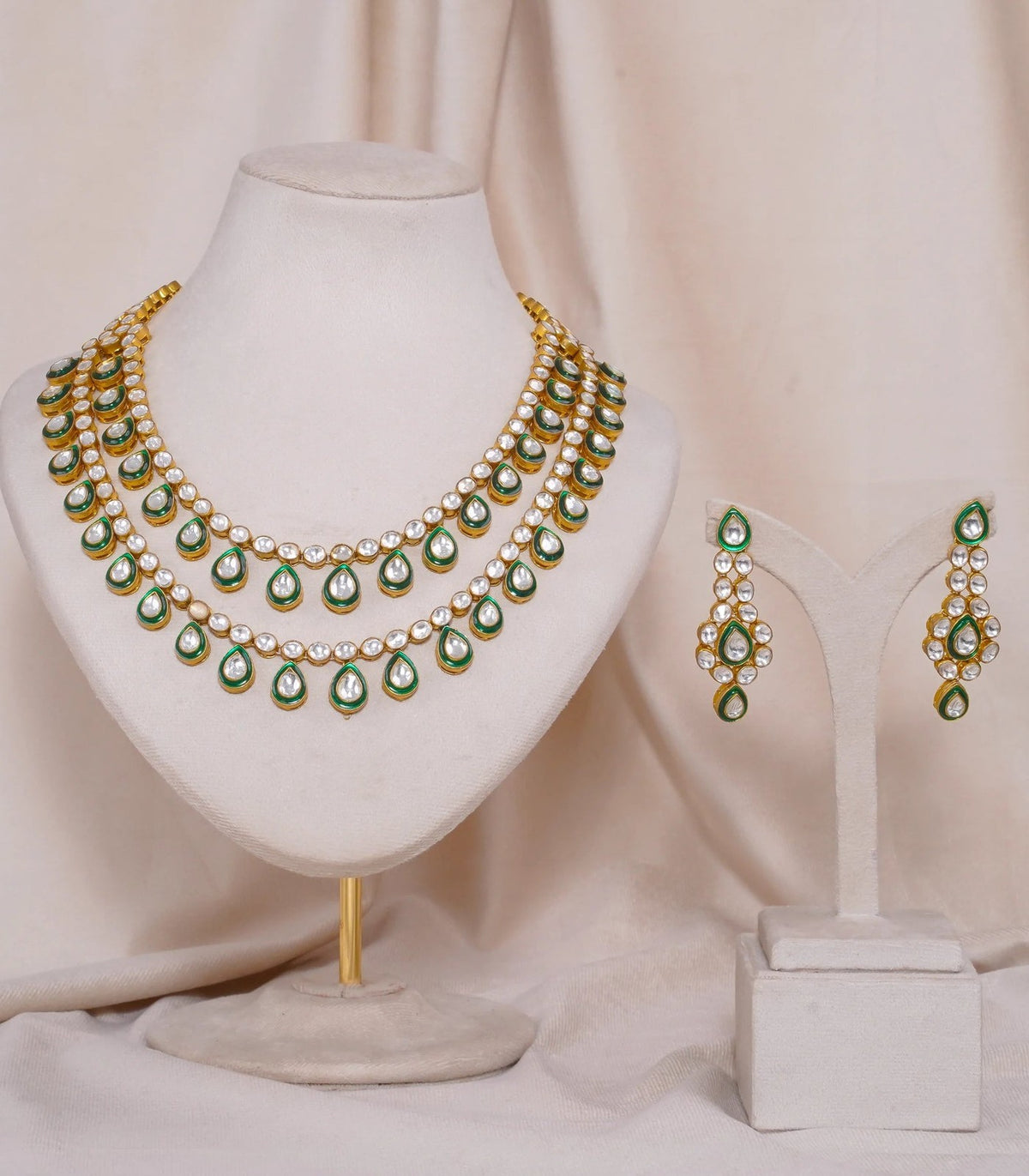 Jadtar Meenakari Necklace - jadtar kundan necklace in 1 gram gold forming by Dev Jewellers, view 1