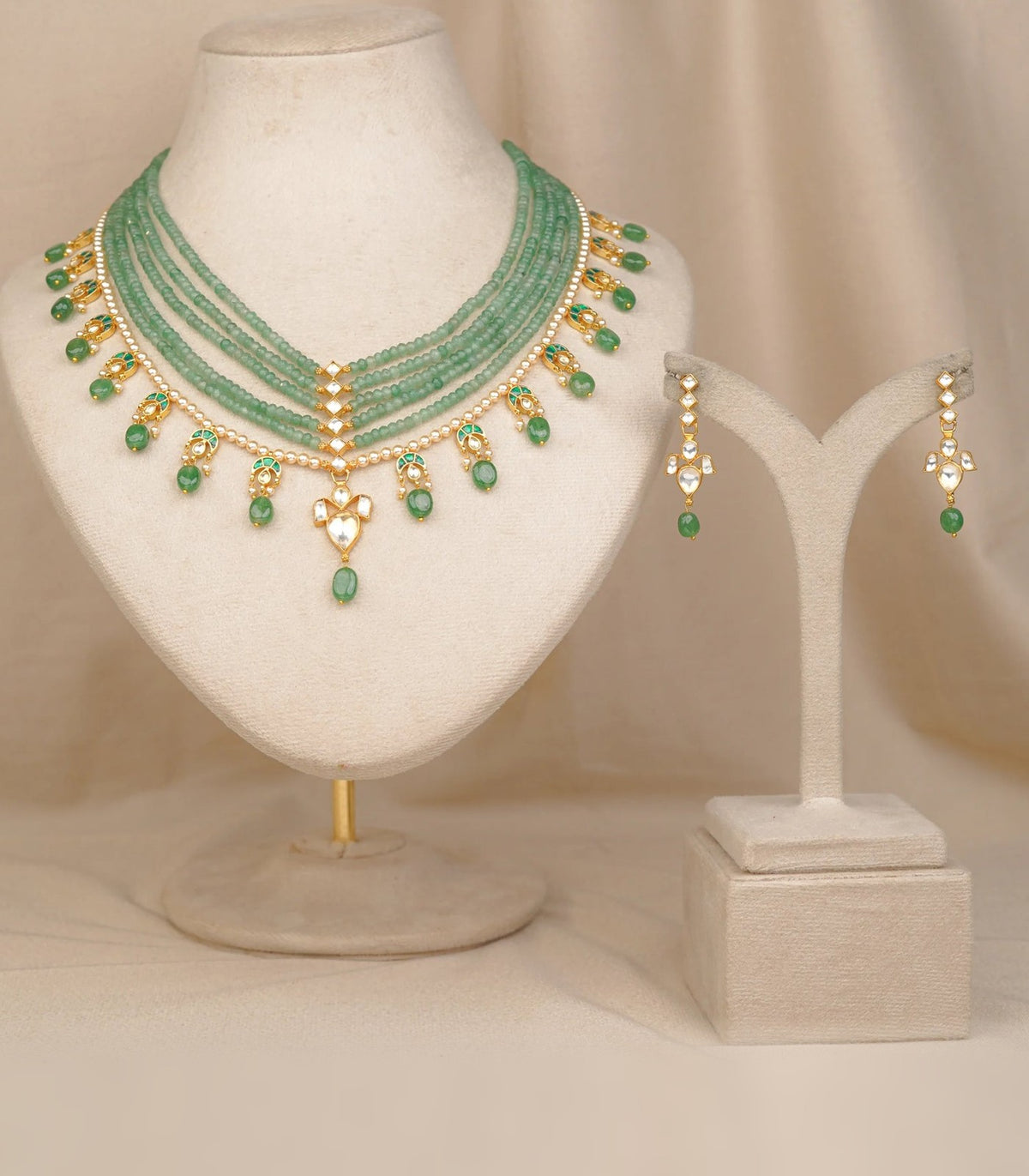 Moti Chand Necklace - moti & kundan necklace in 1 gram gold forming by Dev Jewellers, view 1