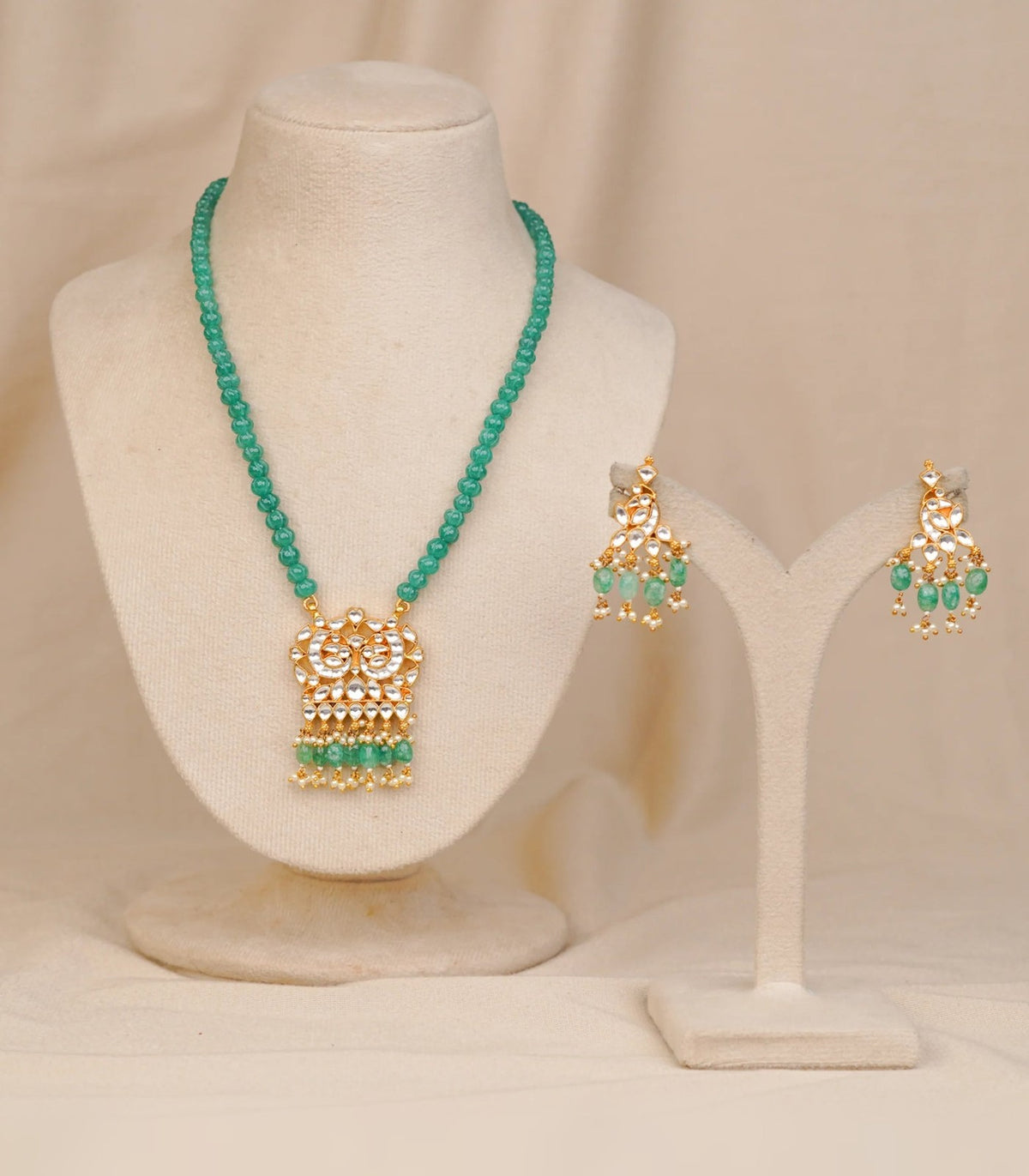 Jadtar Pendant - jadtar kundan pendant in 1 gram gold forming by Dev Jewellers, view 1