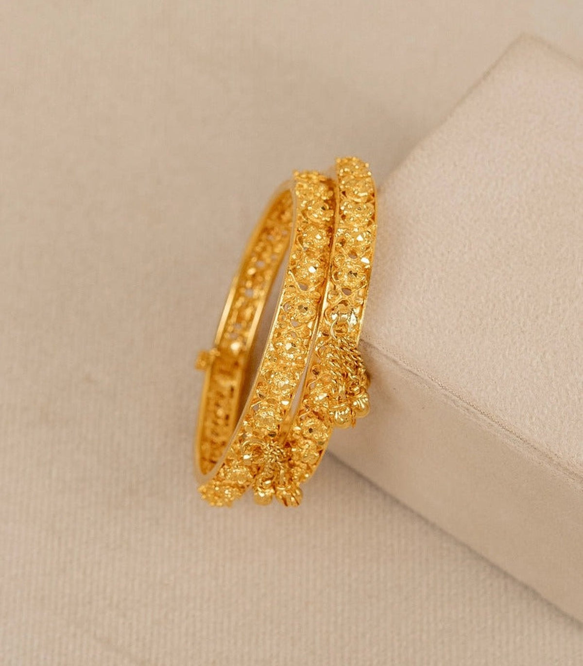 Antique Gulab Bangles - antique kundan bangles in 1 gram gold forming by Dev Jewellers