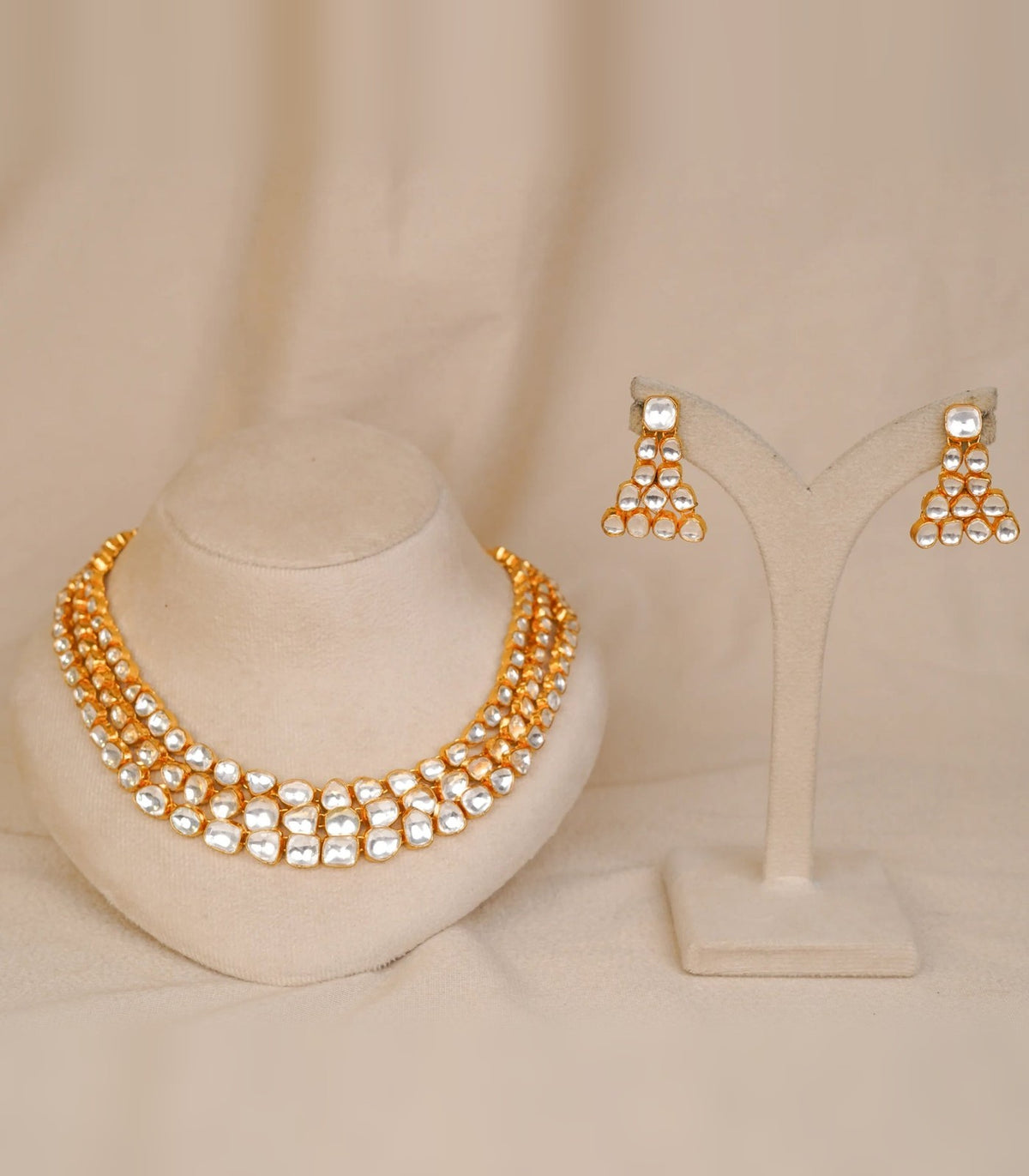 Jadtar Unshape Necklace - jadtar kundan necklace in 1 gram gold forming by Dev Jewellers, view 1