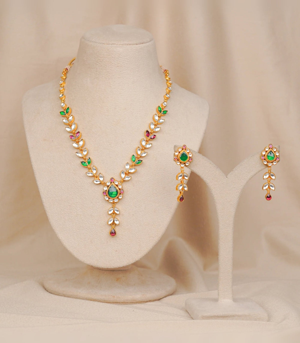 Jadtar Pandi Necklace - jadtar kundan necklace in 1 gram gold forming by Dev Jewellers, view 1