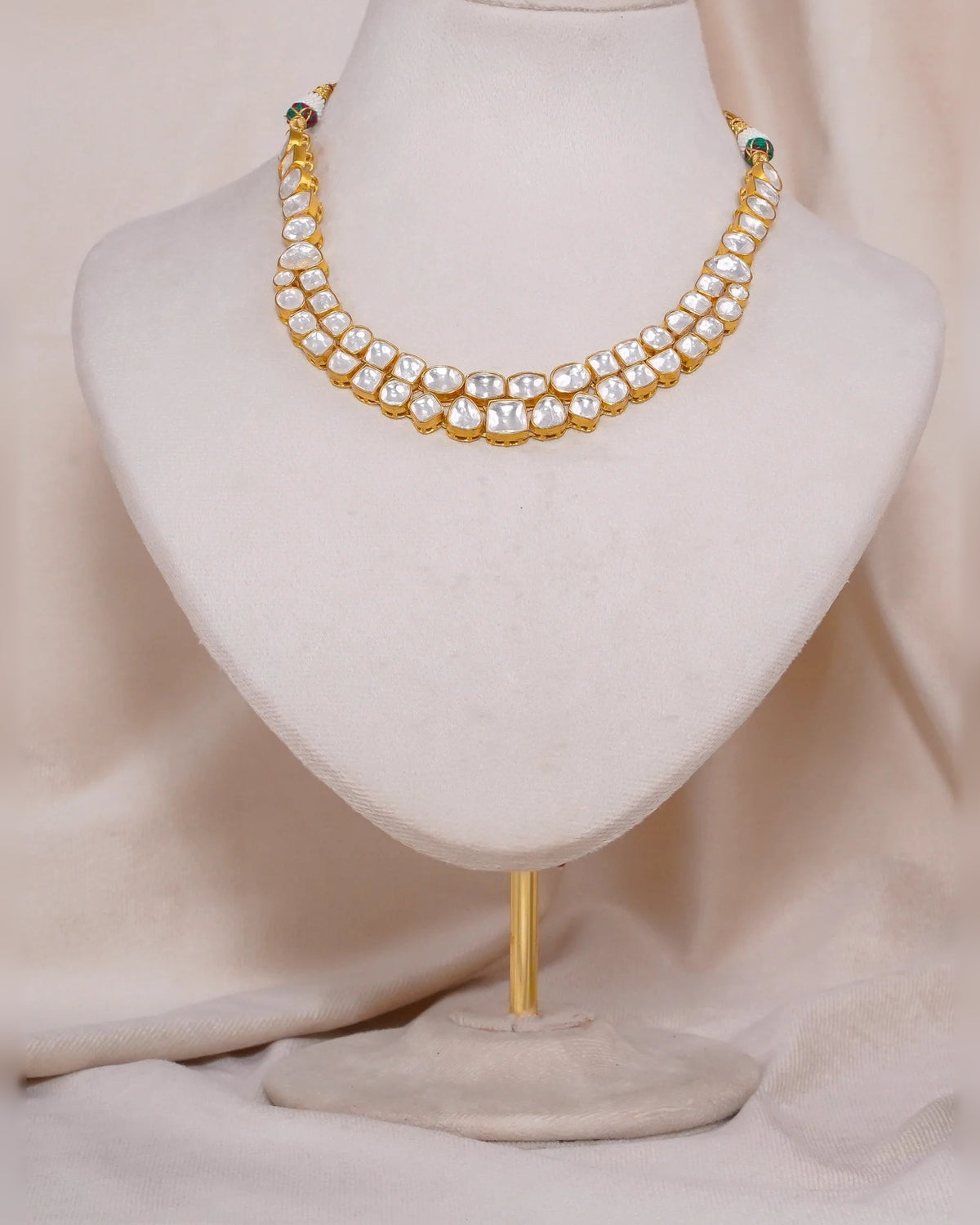Jadtar Unshape Necklace – jadtar kundan necklace in 1 gram gold forming by Dev Jewellers, view 2