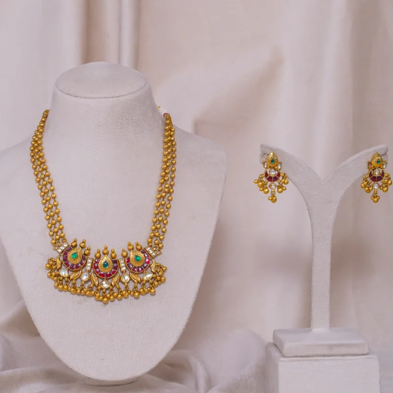 Antique Nakshi Pan Necklace (AN-NK-04-M)