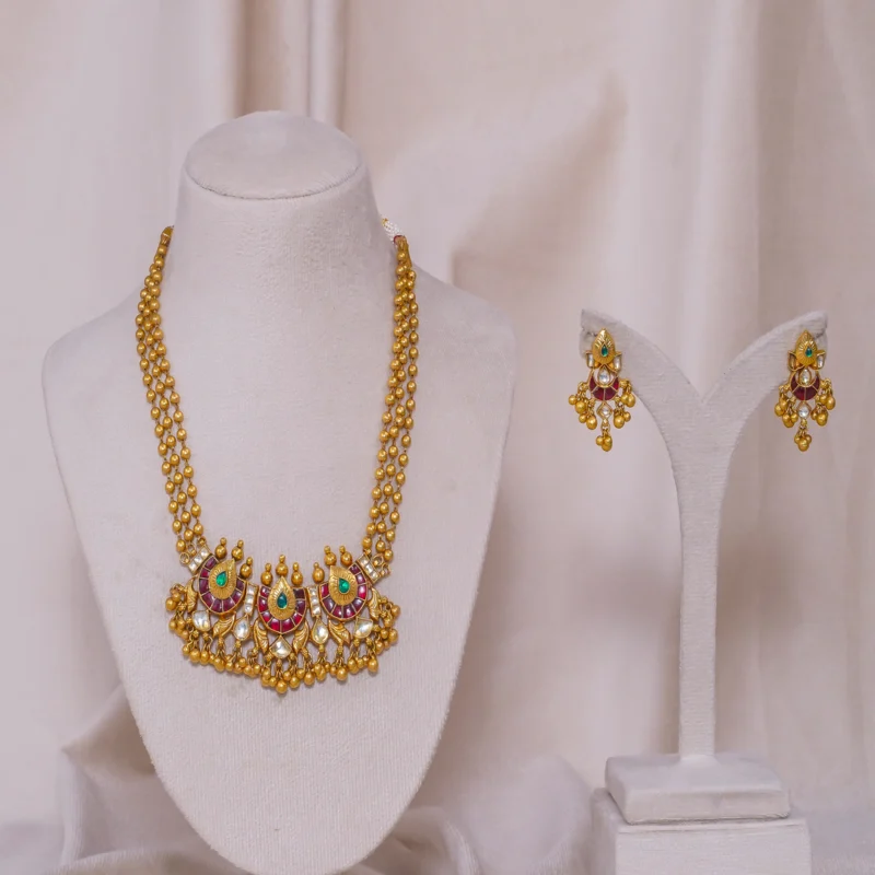 Antique Nakshi Pan Necklace (AN-NK-04-M)