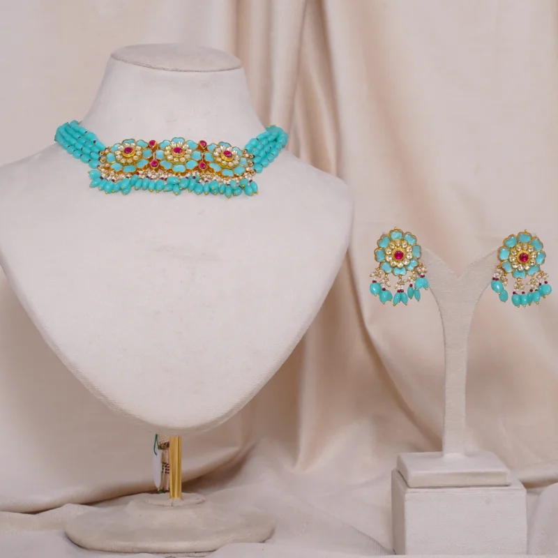 Jadtar Aqua Necklace (JA-NK-04-AQ)