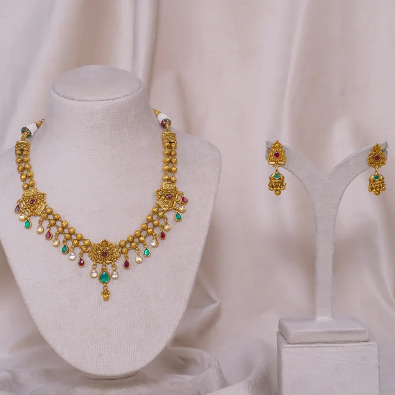 Antique  Mohanmala Necklace (AN-NK-08-M)