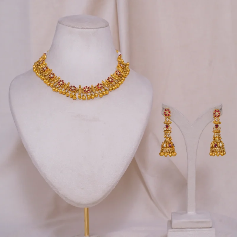 Antique Flower Necklace (AN-NK-26-R)