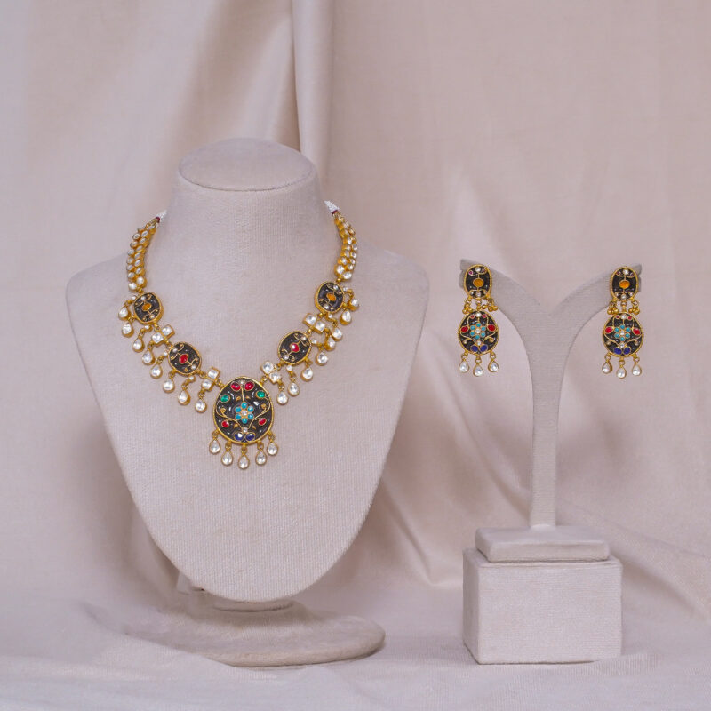 Antique Minakari Necklace (AN-NK-35-BL)