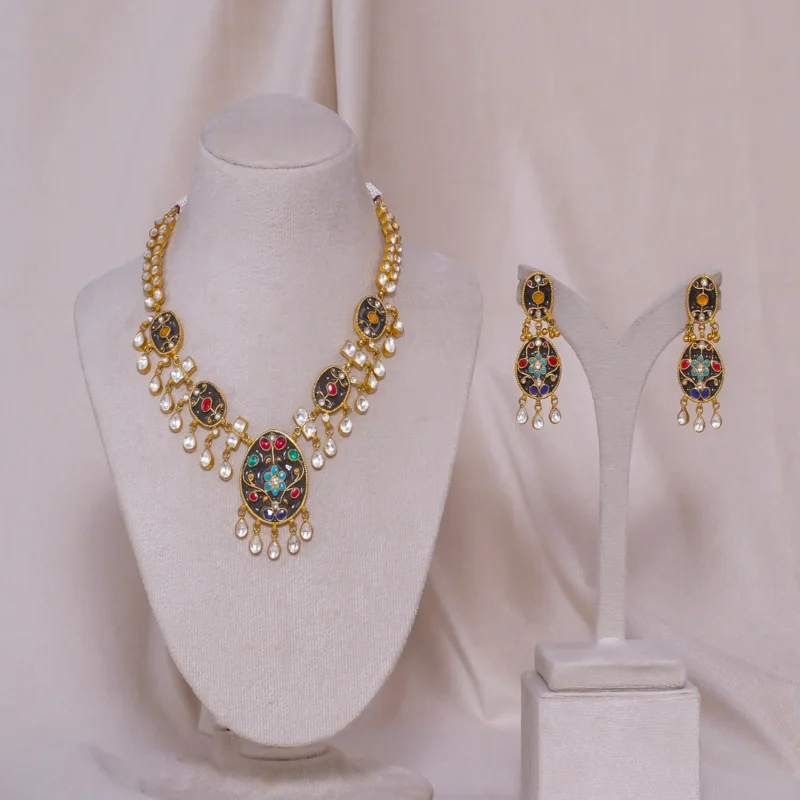 Antique Minakari Necklace (AN-NK-35-BL)