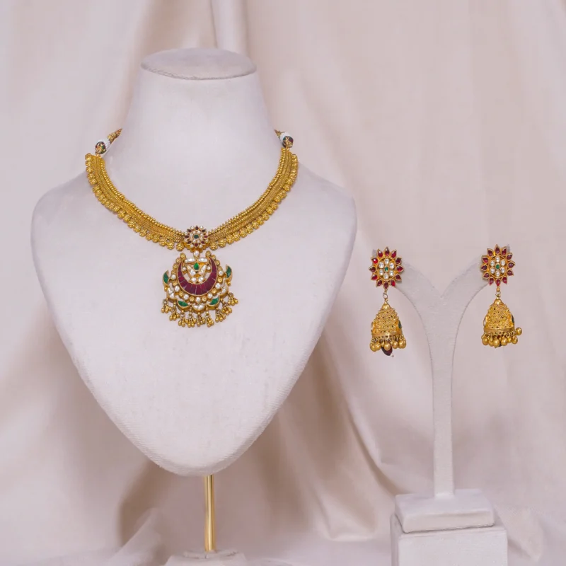 Antique Gulab Necklace (AN-NK-37-M)