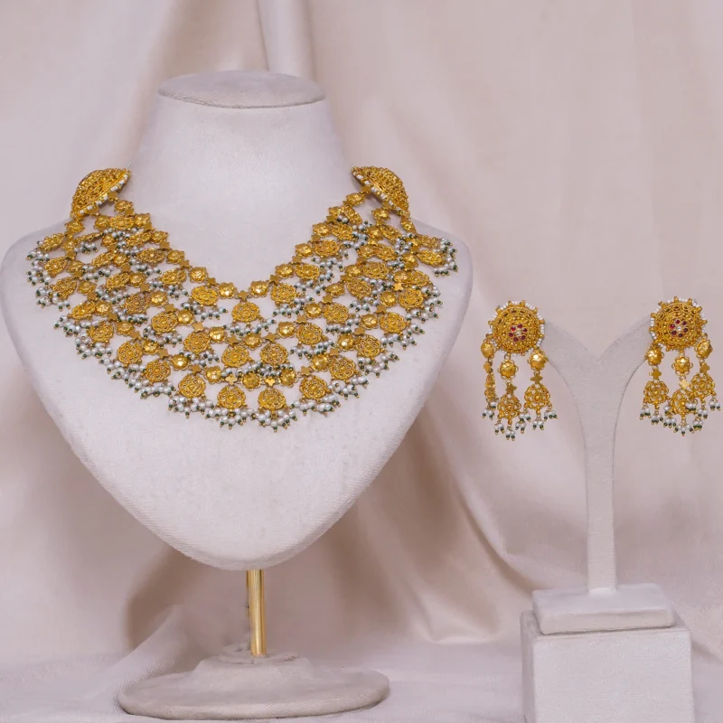 Antique Three Line Necklace (AN-NK-38-M)