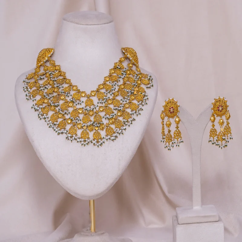 Antique Three Line Necklace (AN-NK-38-M)