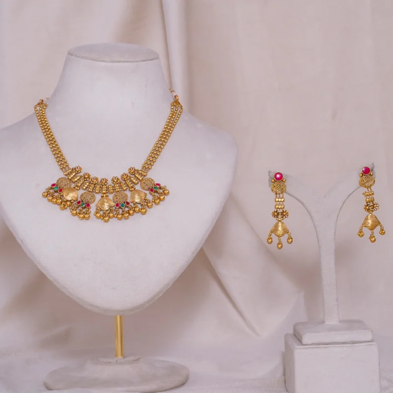 Antique Gulabful Necklace(AN-NK-47-M)